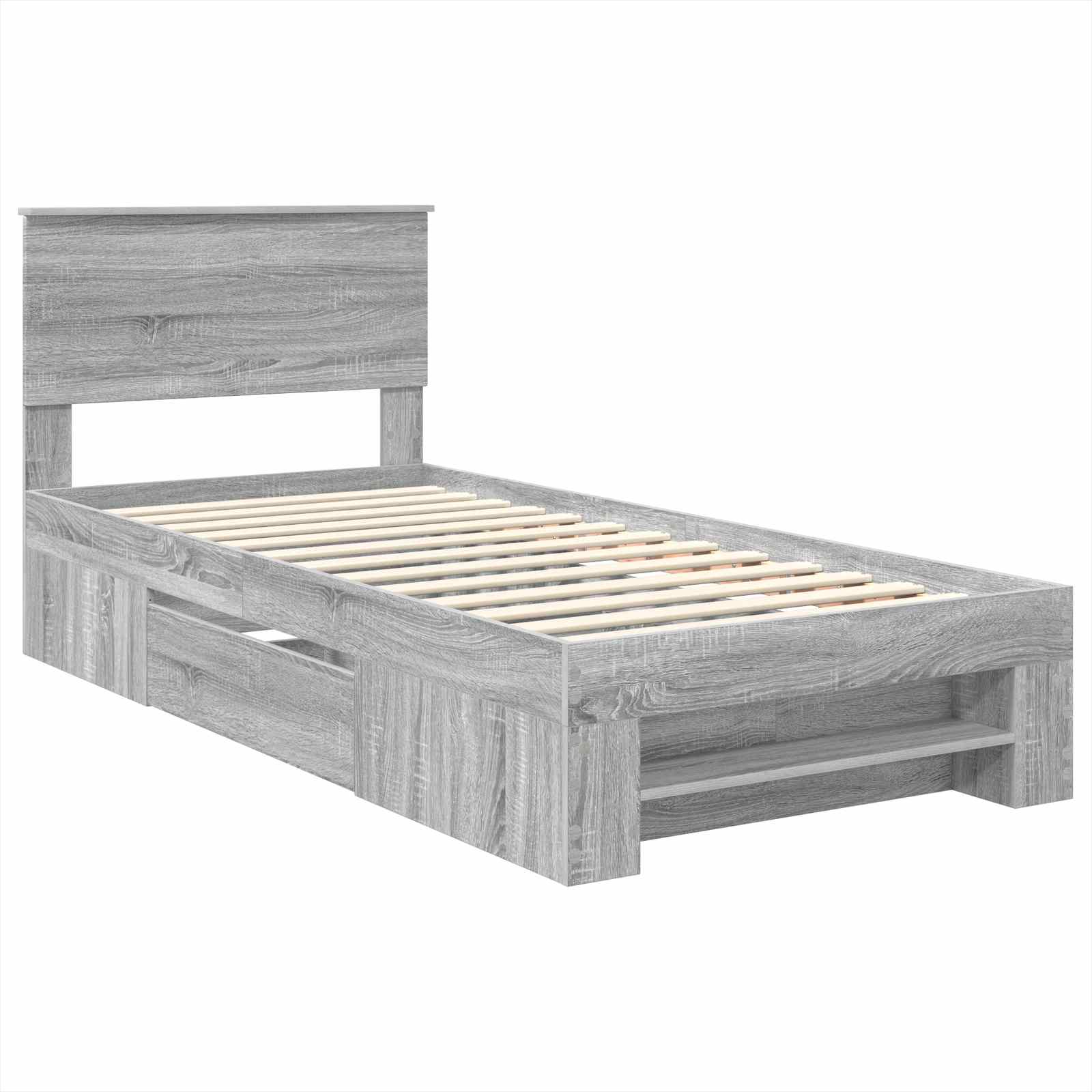 Krevetna konstrukcija Siva Sonoma 80 x 200 cm Konstruirano drvo