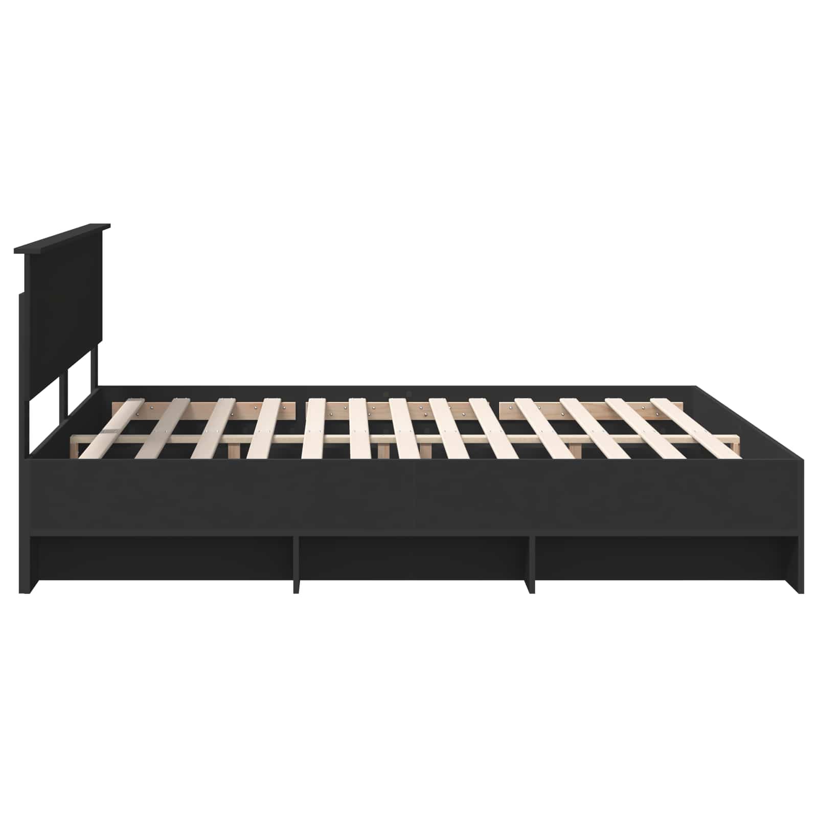 Krevetna konstrukcija Crna 200 x 200 cm Konstruirano drvo
