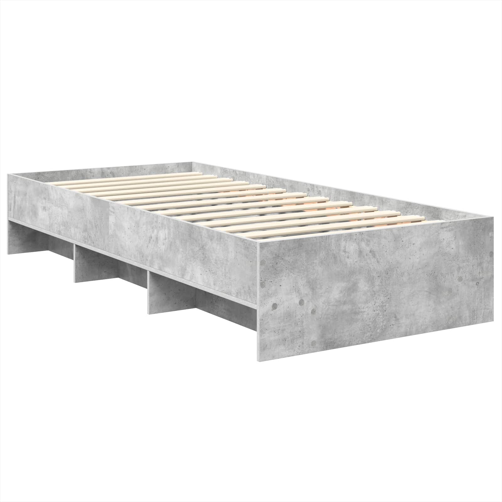 Krevetna konstrukcija s uzglavljem Betonski sivi 80 x 200 cm