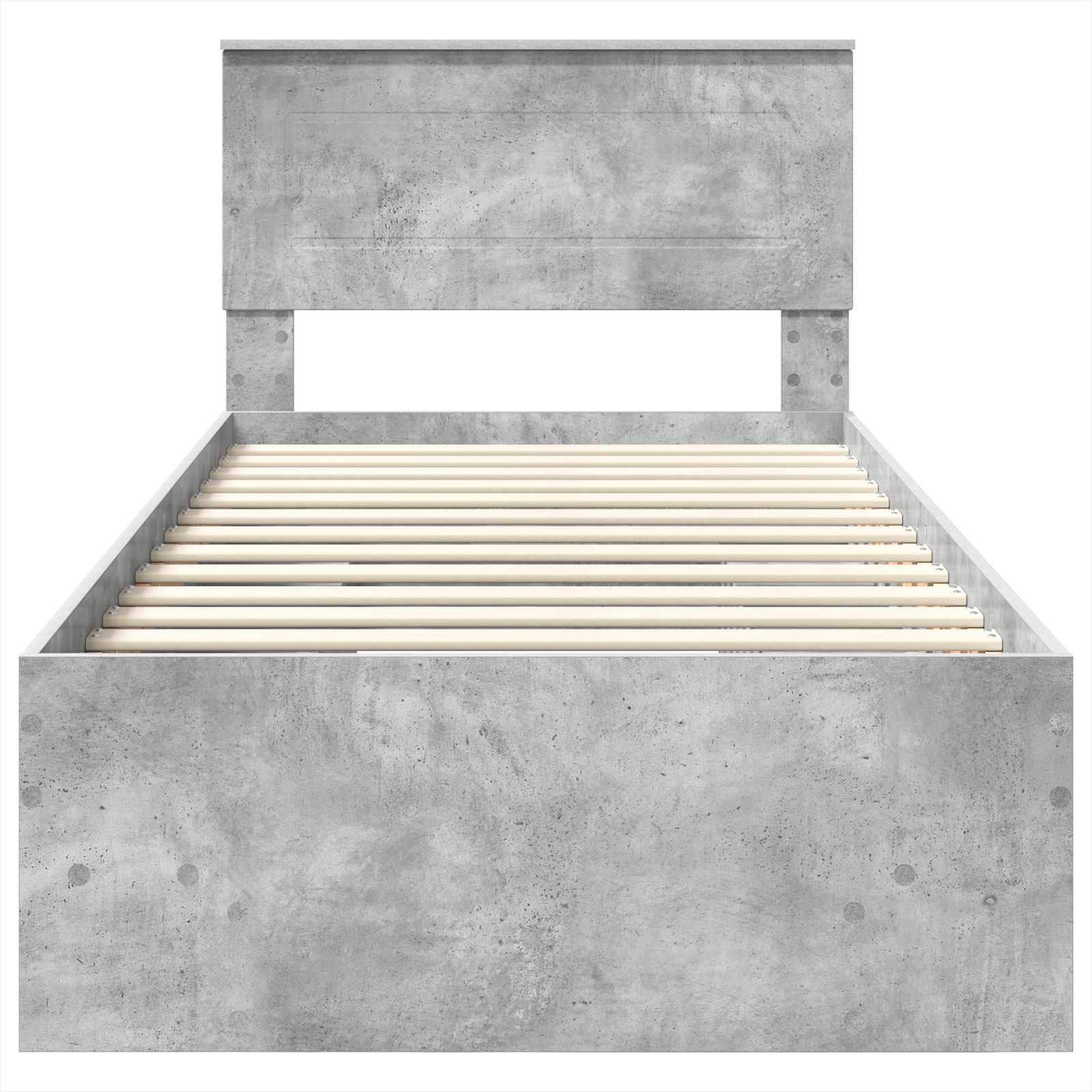 Krevetna konstrukcija s uzglavljem Betonski sivi 80 x 200 cm
