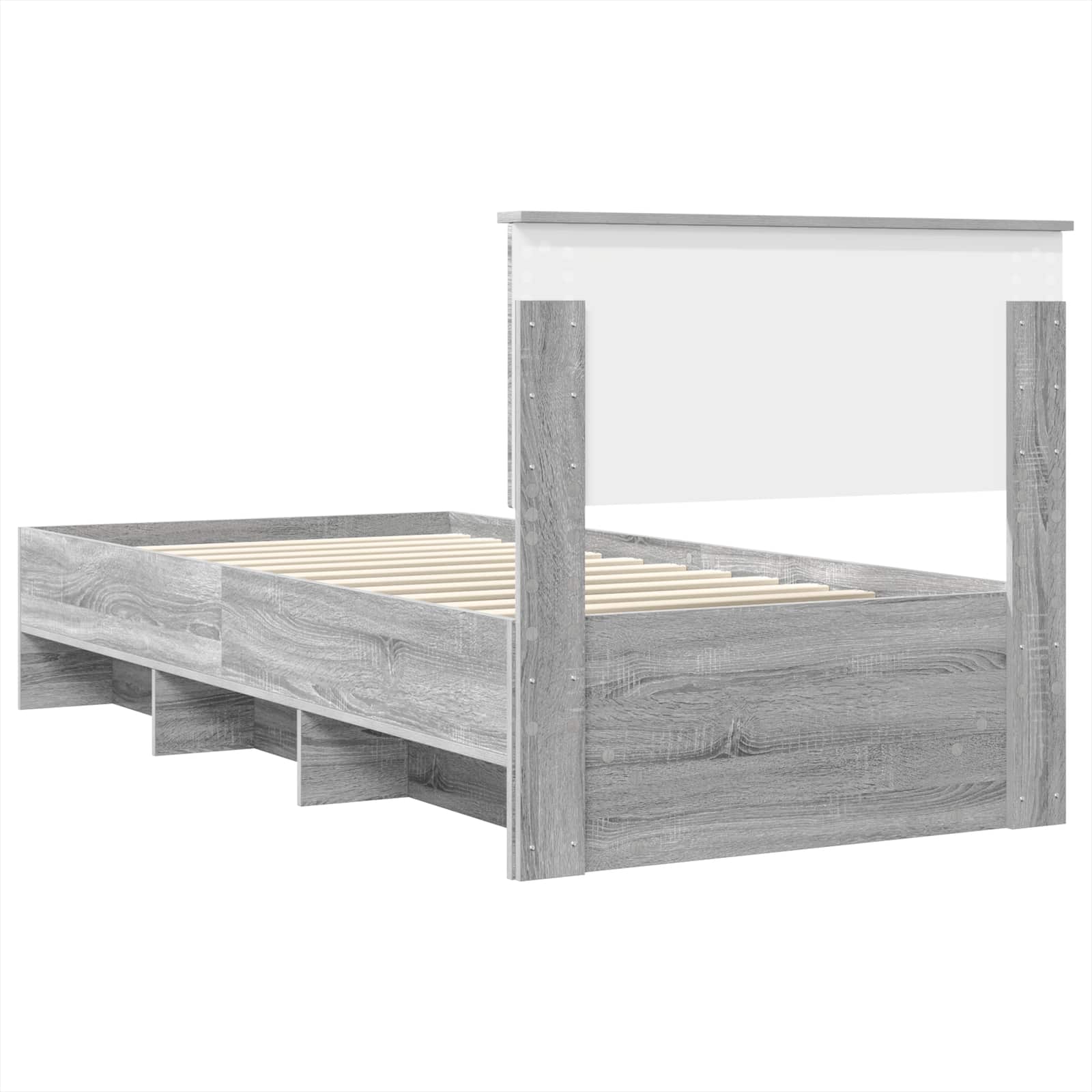 Krevetna konstrukcija Siva Sonoma 80 x 200 cm Konstruirano drvo