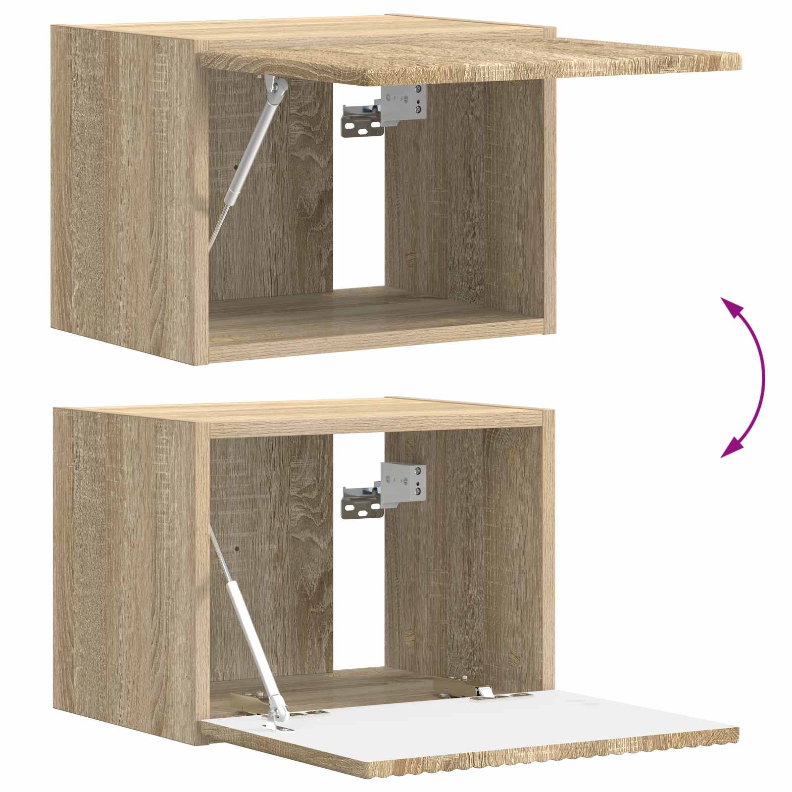 Set zidnog ormarića za TV 4 pcs Sonoma hrast Konstruirano drvo
