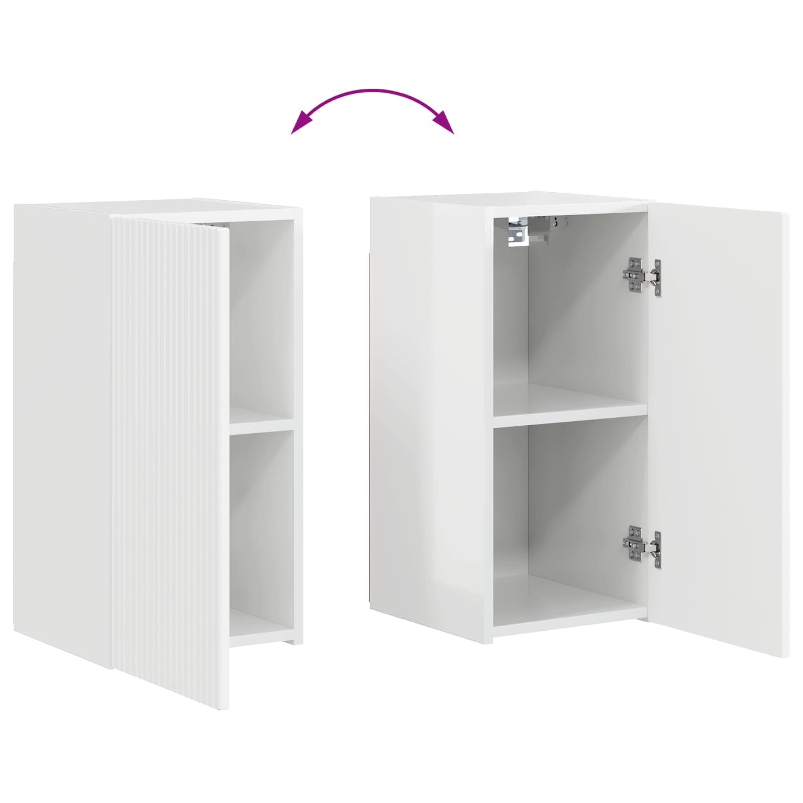 Set zidnog ormarića za TV Zidne 4 pcs Visoki sjaj bijela