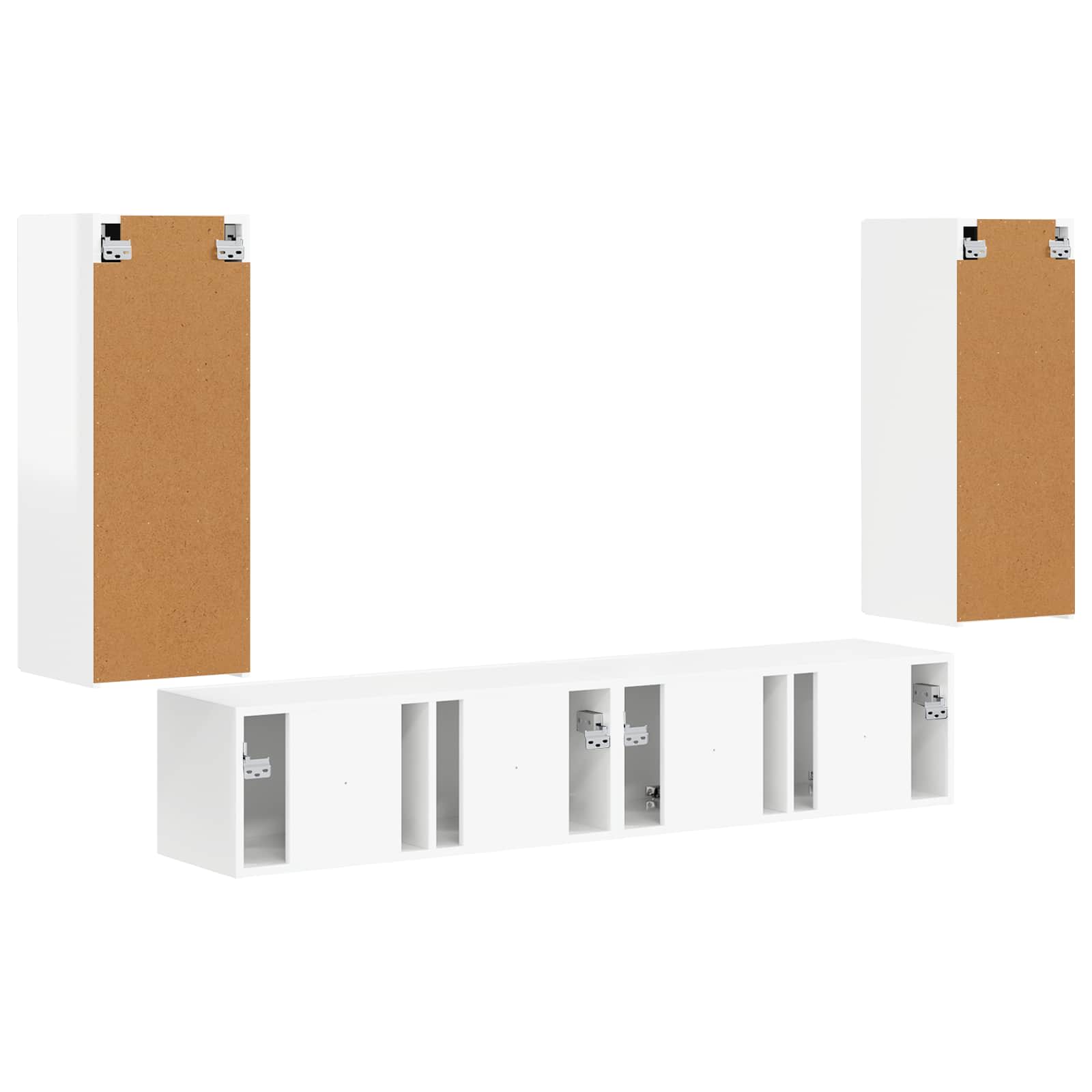 Set zidnog ormarića za TV Zidne 4 pcs Visoki sjaj bijela