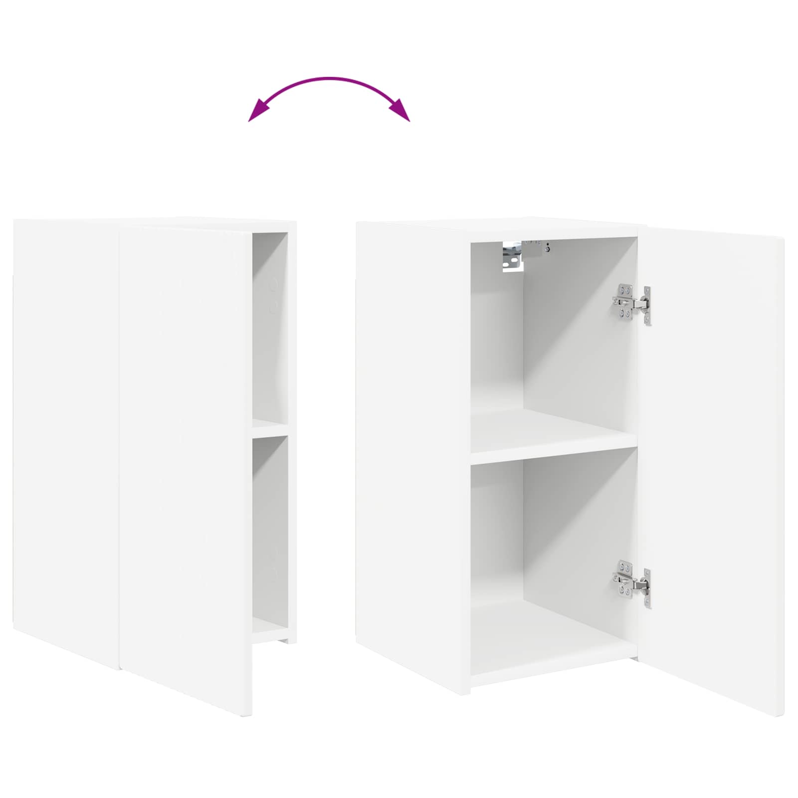 Set zidnog ormarića za TV Zidne 4 pcs Bijelo Konstruirano drvo