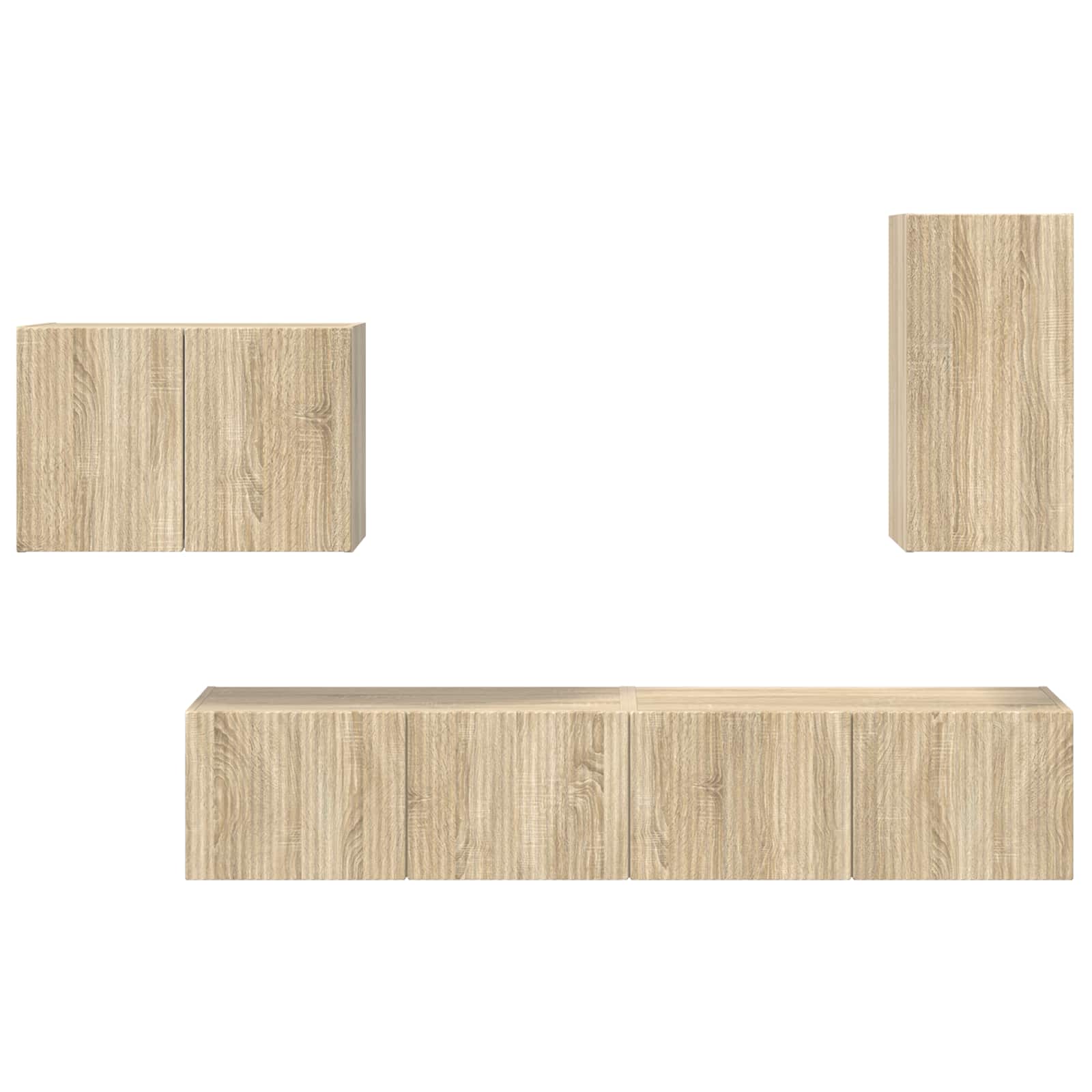 Set zidnog ormarića za TV 4 pcs Sonoma hrast Konstruirano drvo