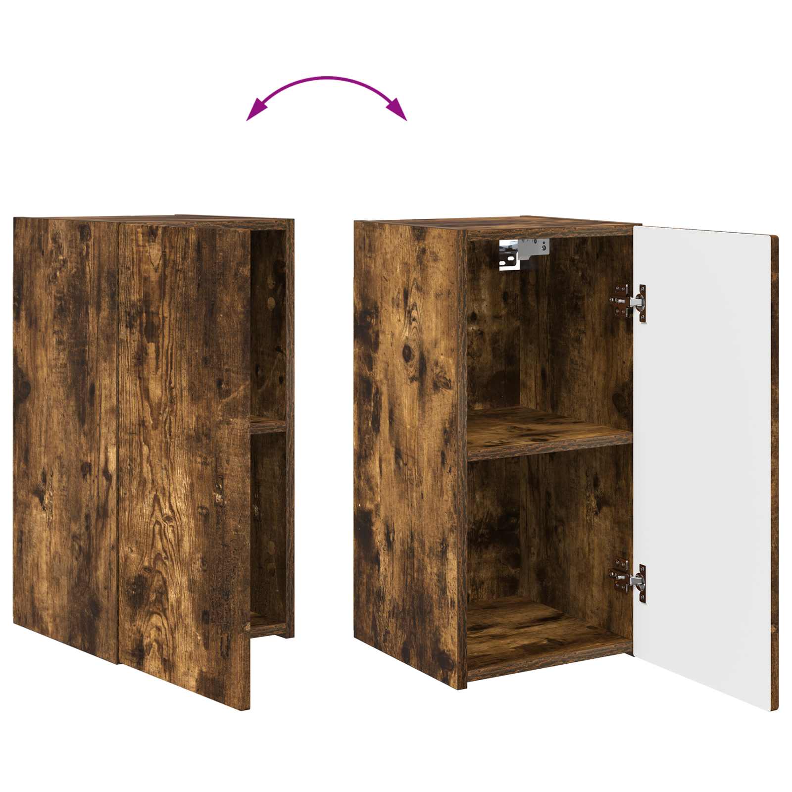 Set zidnog ormarića za TV Zidne 4 pcs Dimljeni hrast