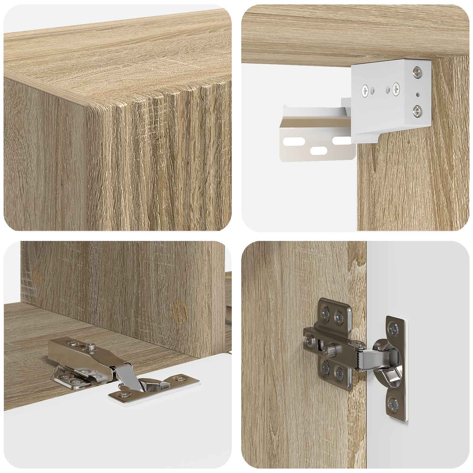 Set TV komoda Zidne 2 pcs Sonoma hrast Konstruirano drvo