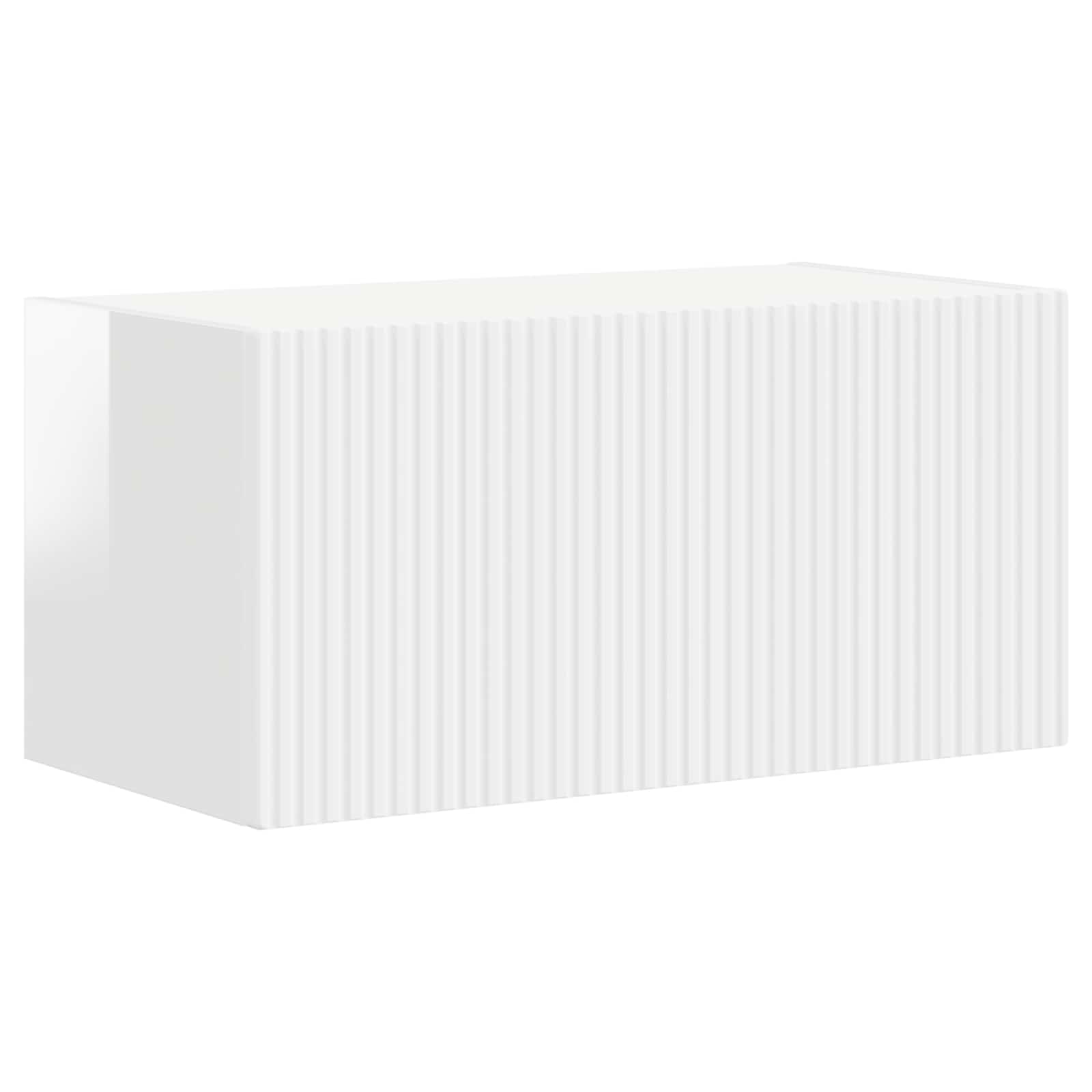 Set TV komoda Zidne 2 pcs Visoki sjaj bijela Konstruirano drvo