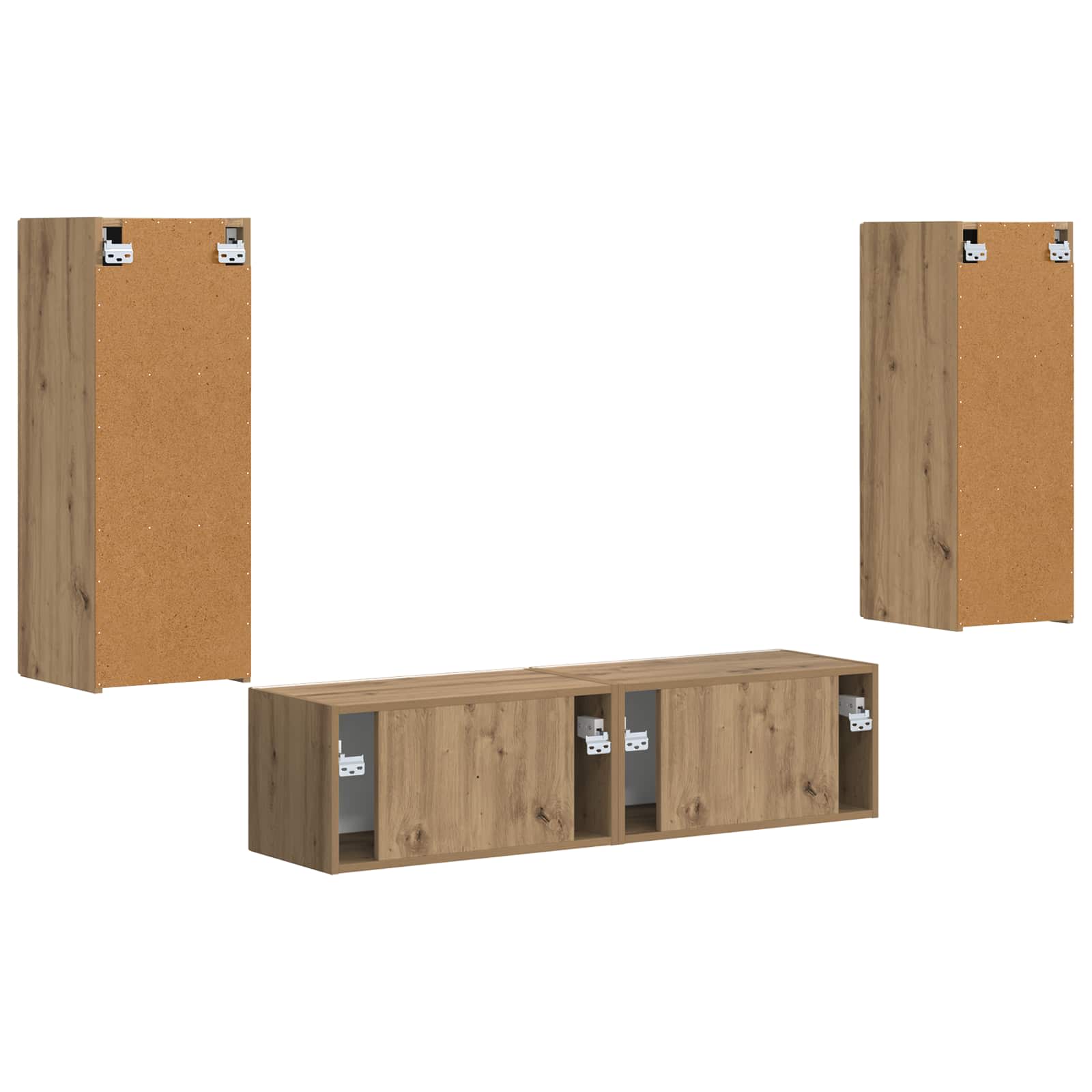 Set TV komoda Zidne 2 pcs Umjetnički hrast Konstruirano drvo