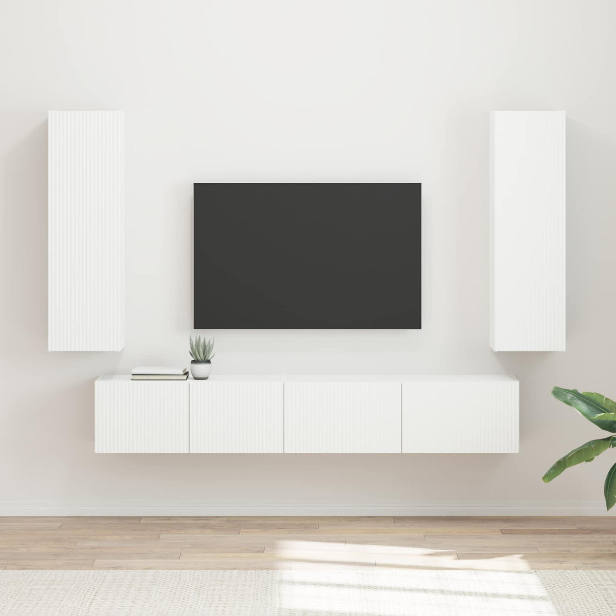 Set TV komoda 3 kom. Bijelo Konstruirano drvo