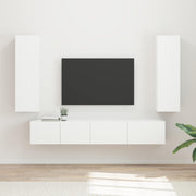 Set TV komoda 3 kom. Bijelo Konstruirano drvo
