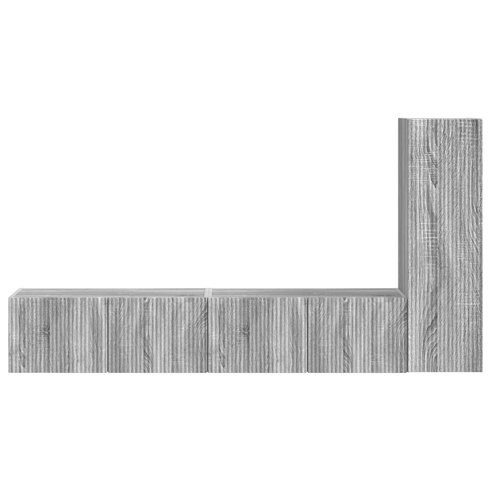 Set TV komoda Zidne 3 pcs Siva Sonoma Konstruirano drvo