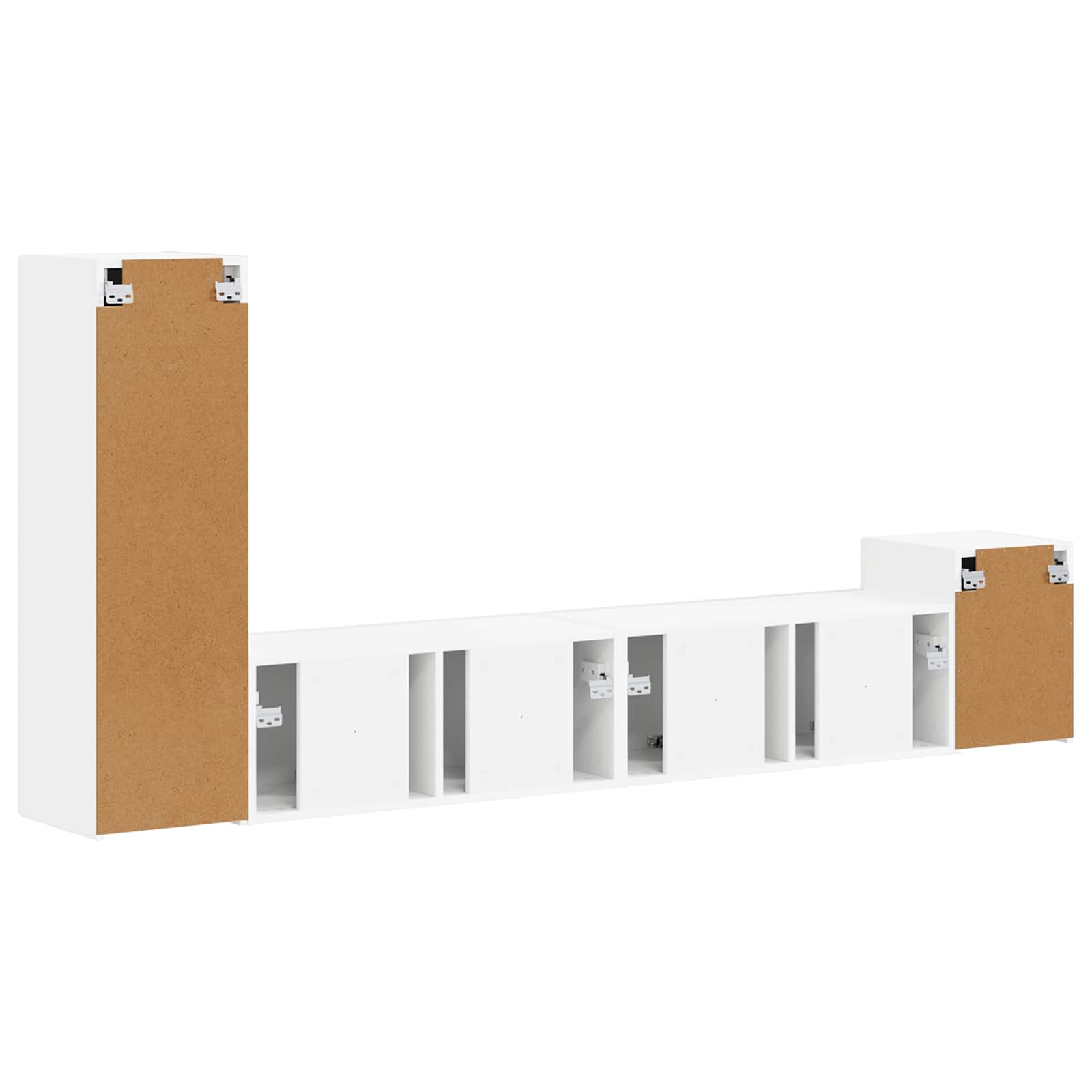 Set TV komoda Zidne 3 pcs Bijelo Konstruirano drvo