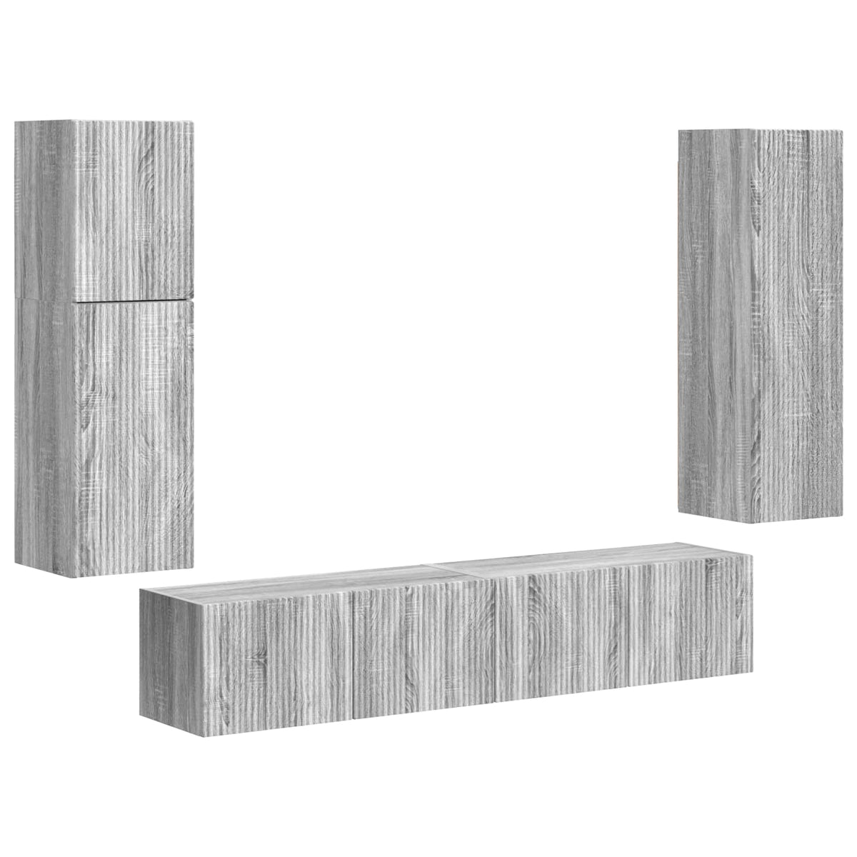 Set TV komoda 4 kom. Siva Sonoma Konstruirano drvo