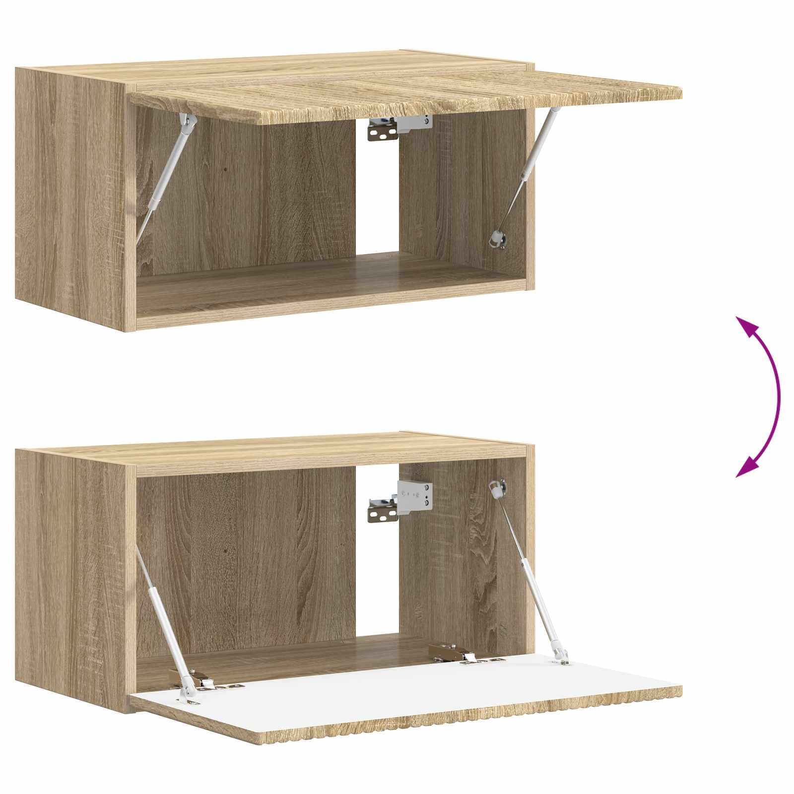 Set TV komoda Zidne 4 pcs Sonoma hrast Konstruirano drvo