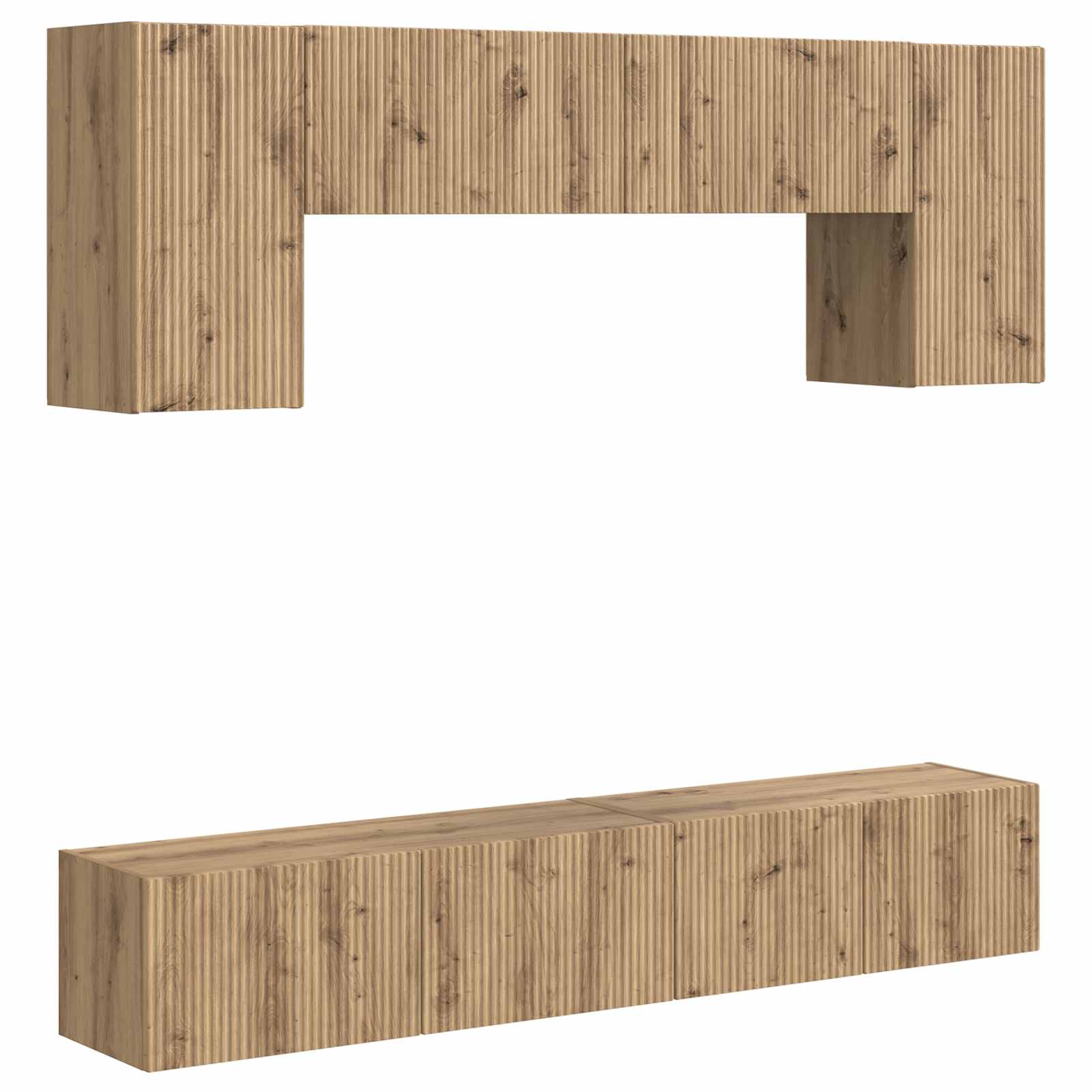 Set TV komoda Zidne 5 pcs Sonoma hrast Konstruirano drvo