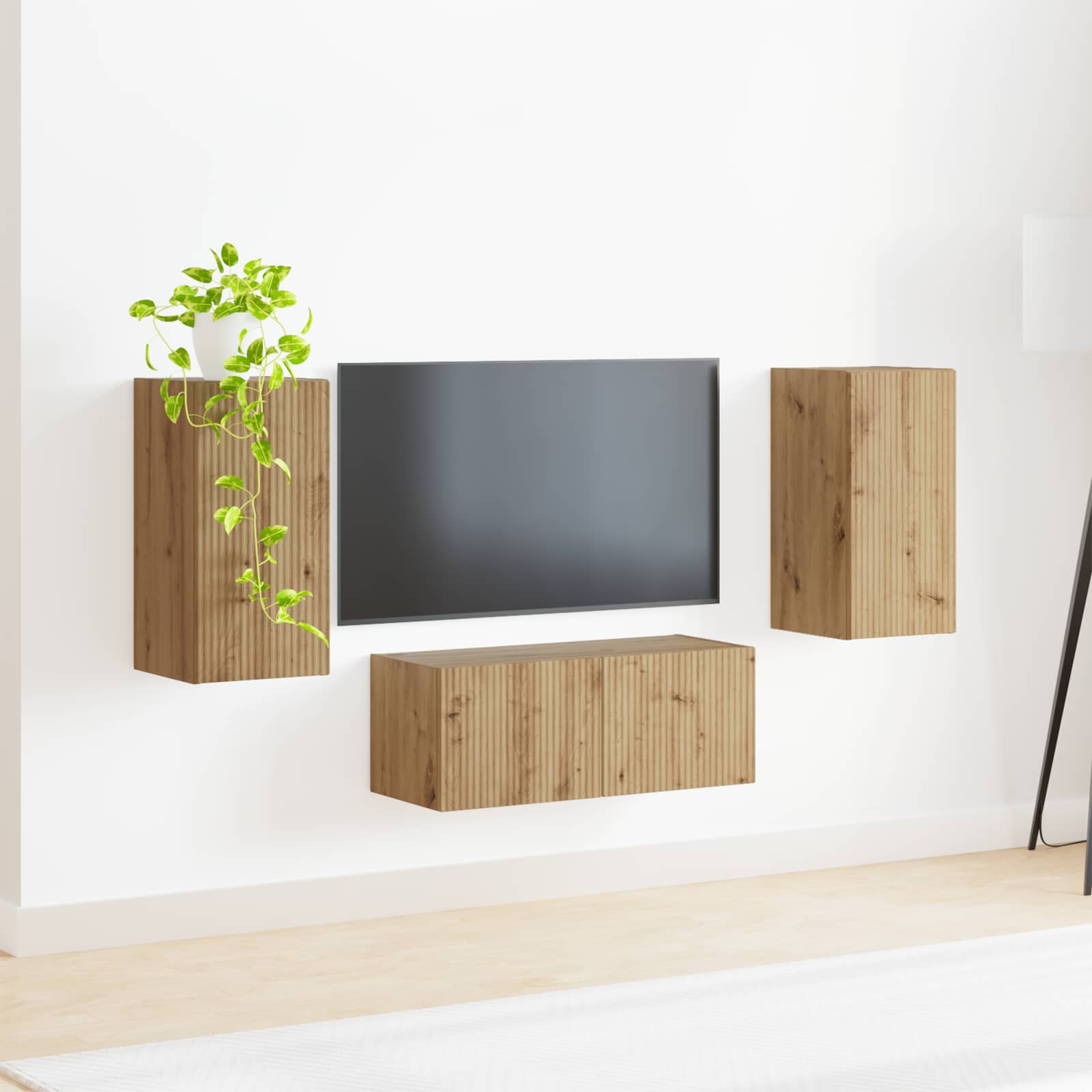 Set TV komoda 6 kom. Umjetnički hrast Konstruirano drvo