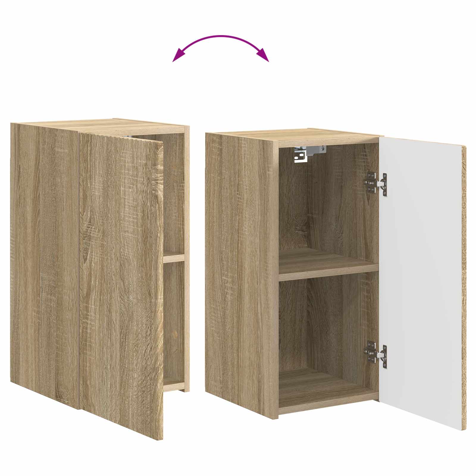 Set TV komoda Zidne 5 pcs Sonoma hrast Konstruirano drvo