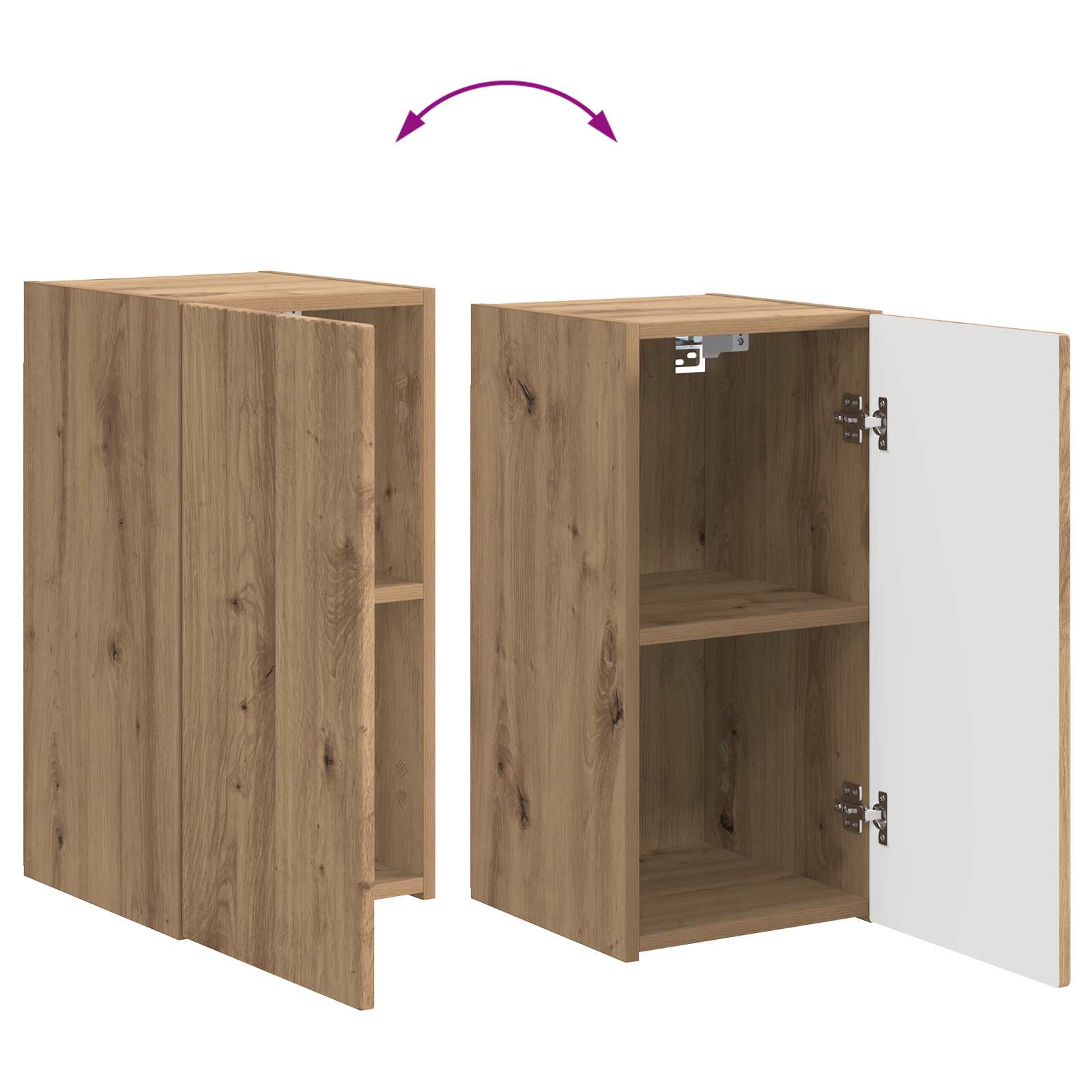 Set TV komoda Zidne 5 pcs Umjetnički hrast Konstruirano drvo
