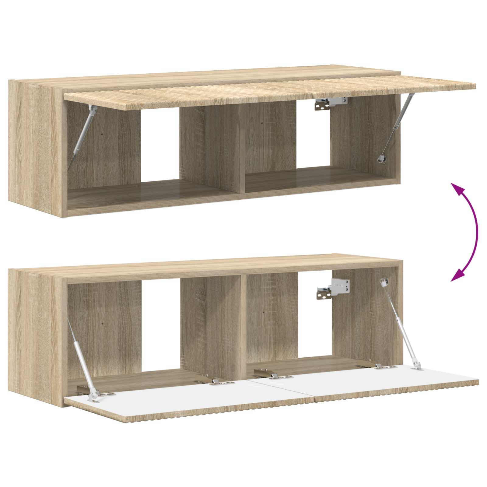 Set TV komoda Zidne 5 pcs Sonoma hrast Konstruirano drvo
