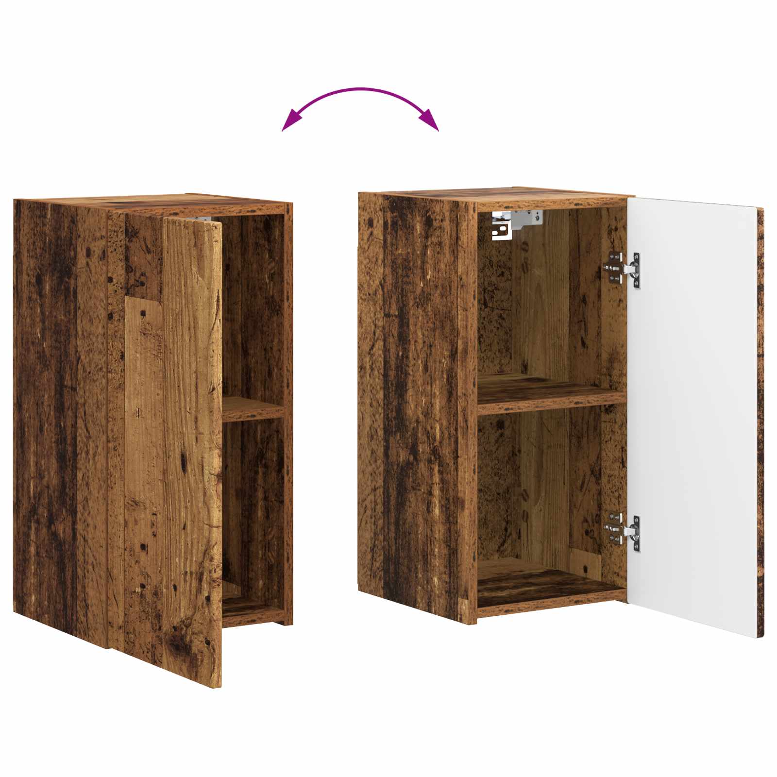Set TV komoda Zidne 5 pcs Staro drvo Konstruirano drvo