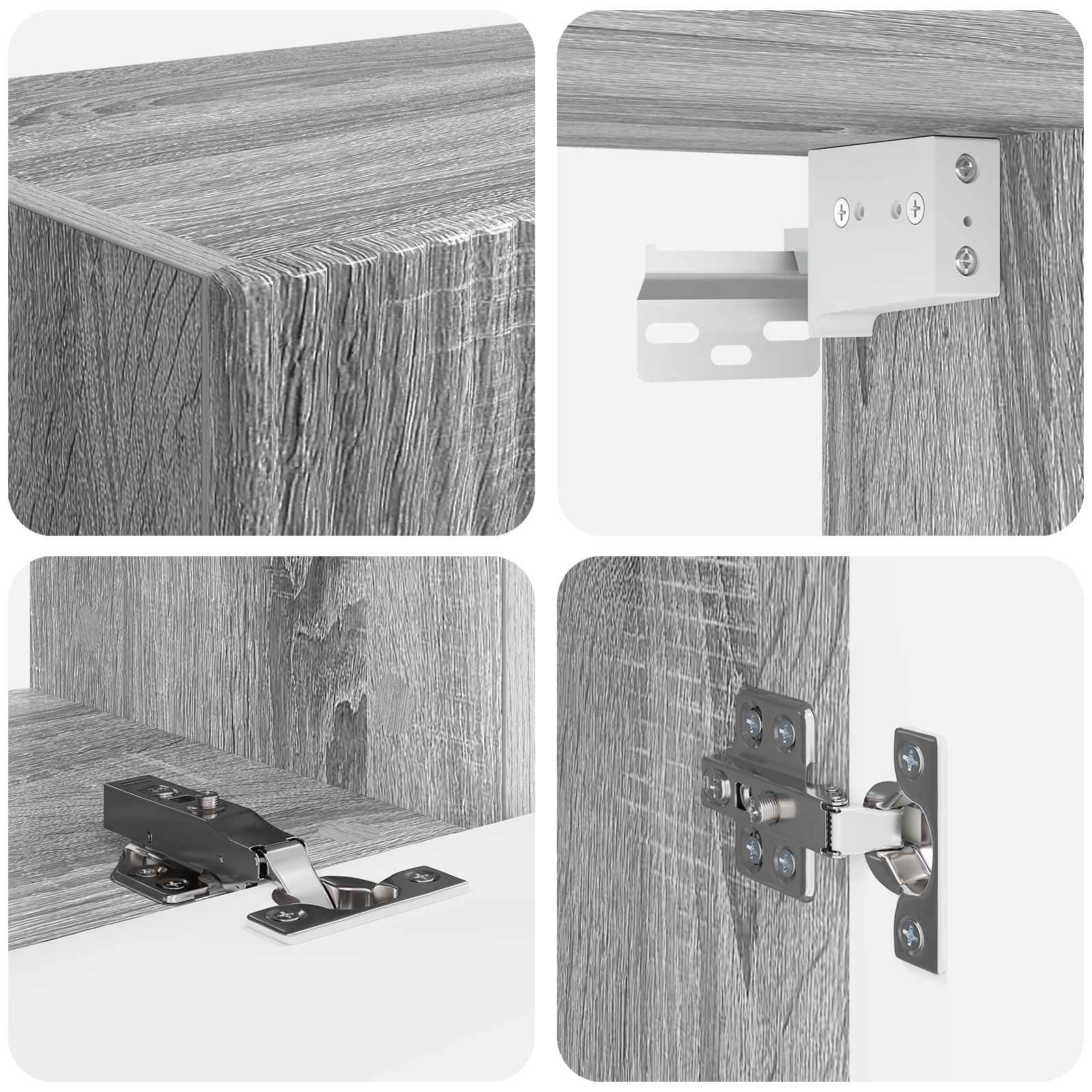 Set TV komoda 5 pcs Siva Sonoma Konstruirano drvo