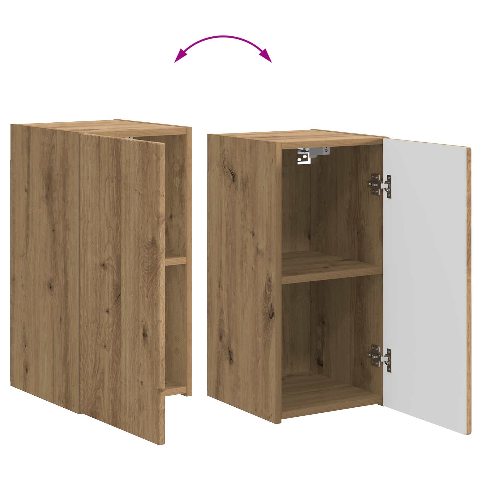 Set TV komoda 5 pcs Umjetnički hrast Konstruirano drvo