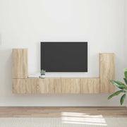 Set TV komoda 4 pcs Sonoma hrast Konstruirano drvo