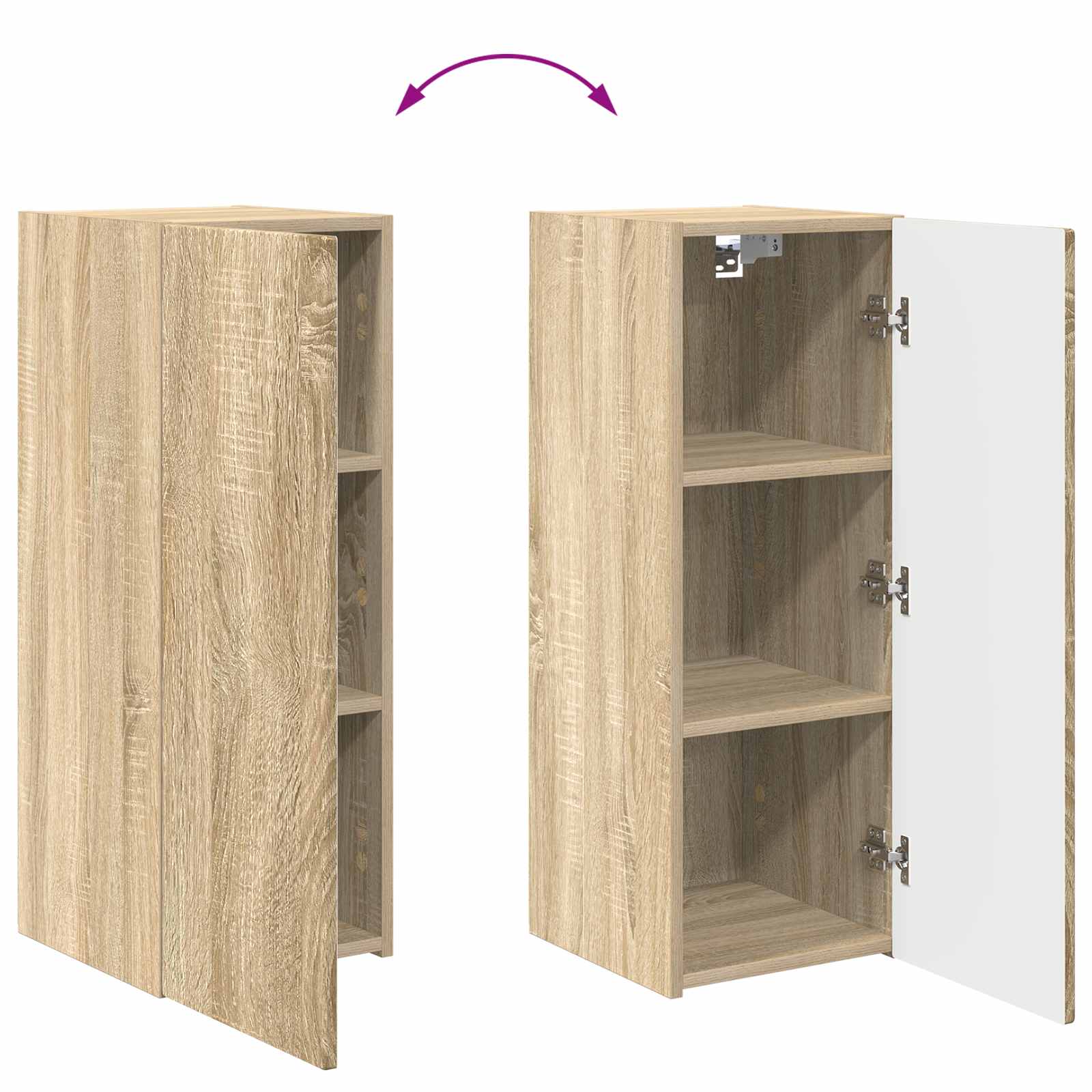 Set TV komoda 4 pcs Sonoma hrast Konstruirano drvo