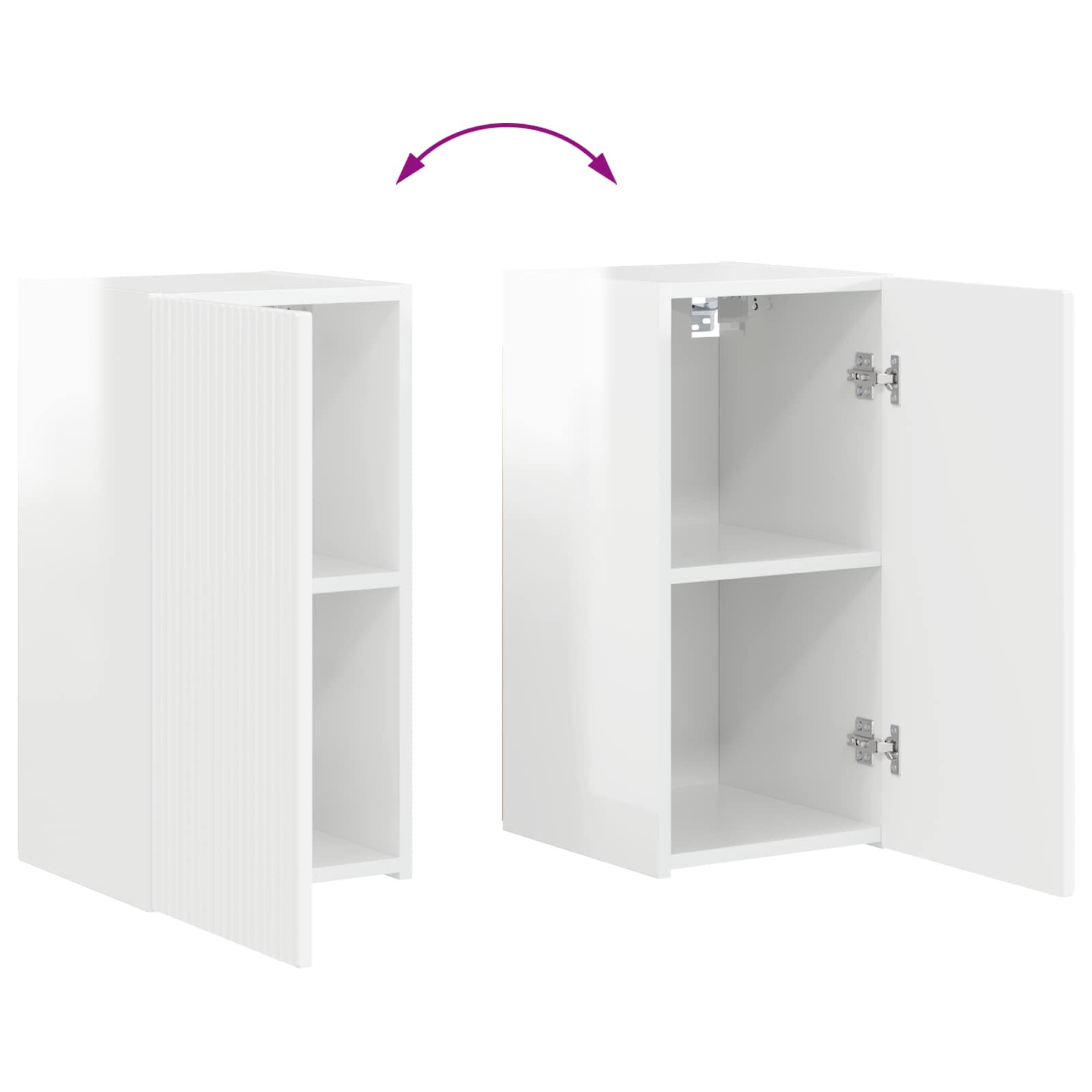 Set TV komoda 4 pcs Visoki sjaj bijela Konstruirano drvo