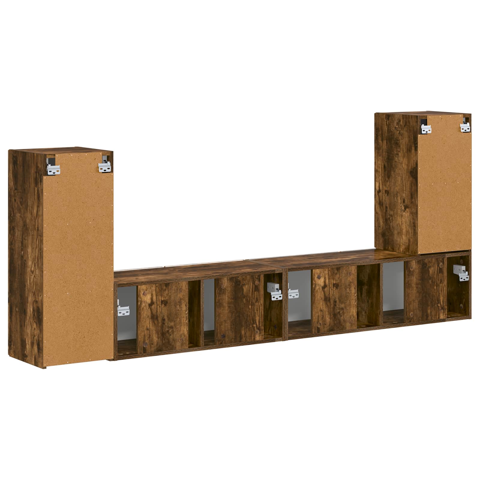 Set TV komoda 4 pcs Dimljeni hrast Konstruirano drvo