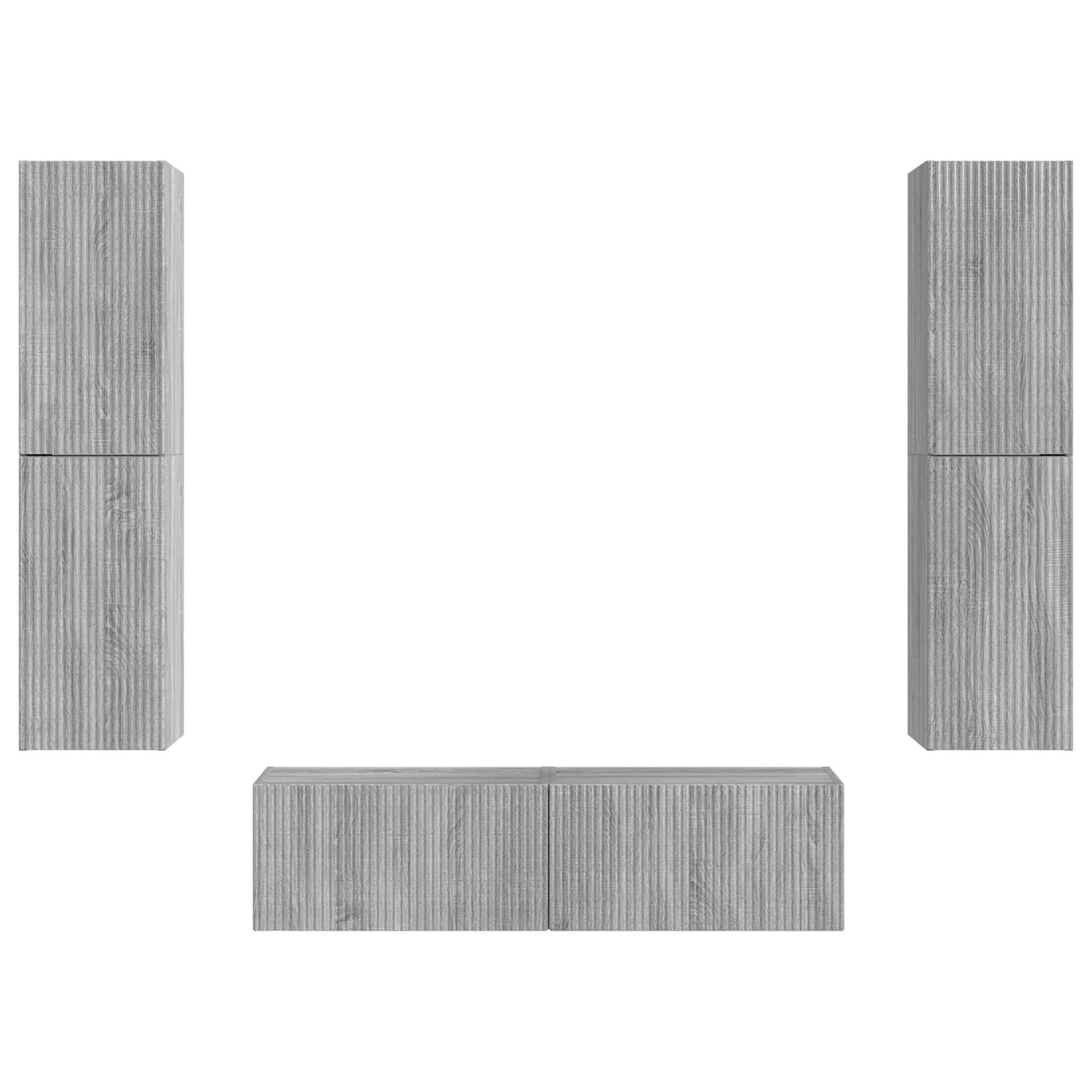 Set TV komoda 6 pcs Siva Sonoma Konstruirano drvo