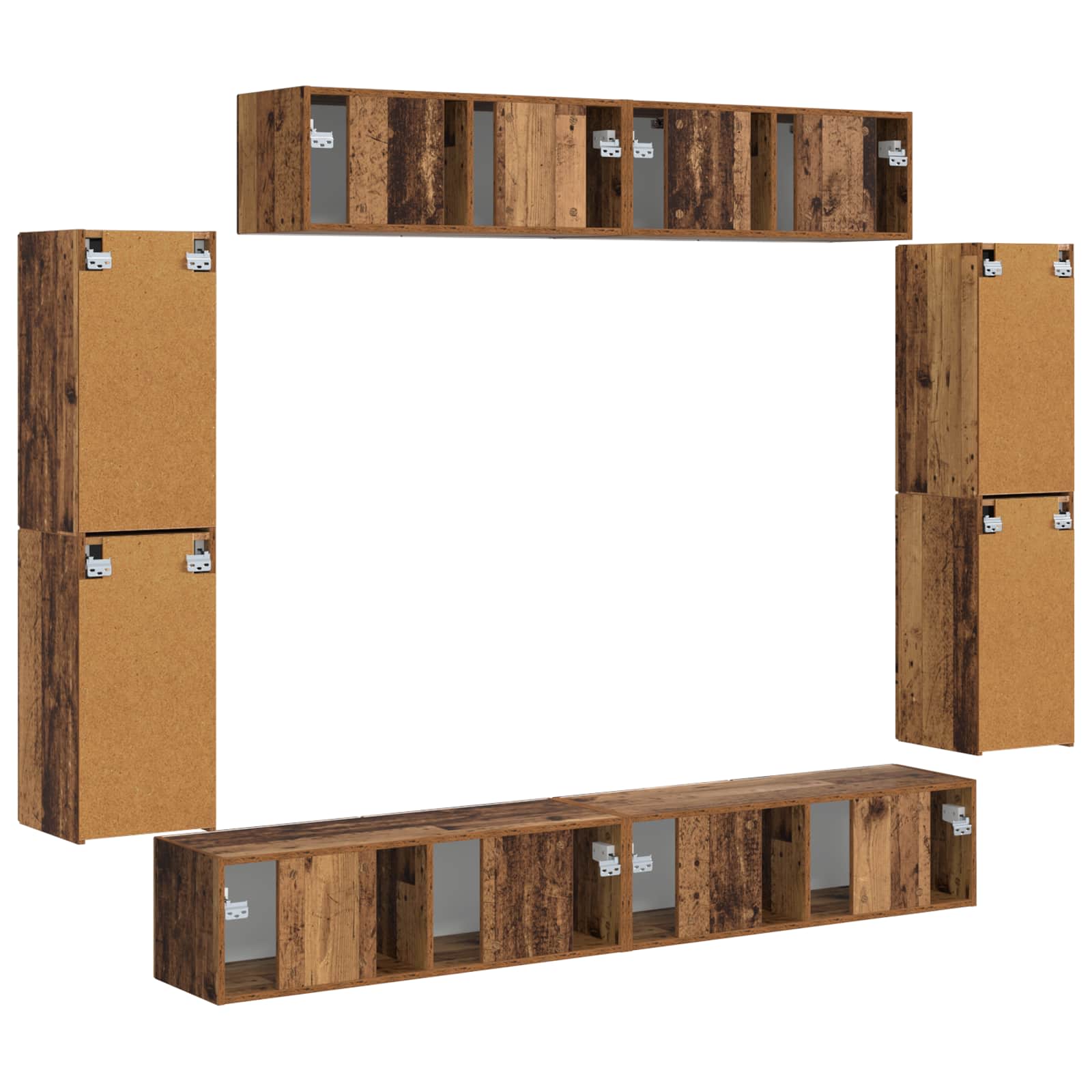 TV ormar 8 pcs Staro drvo