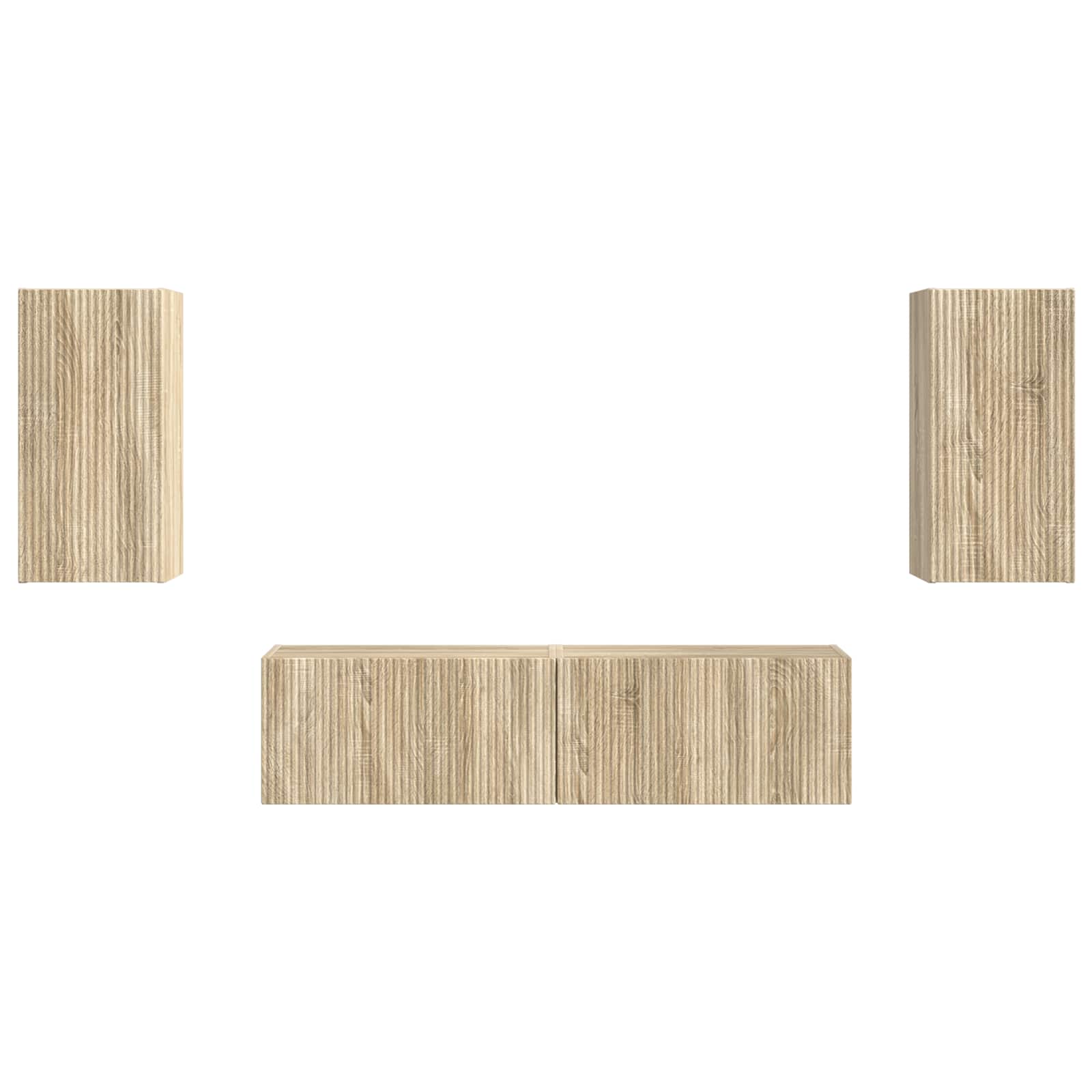 Set TV komoda 4 pcs Sonoma hrast Konstruirano drvo