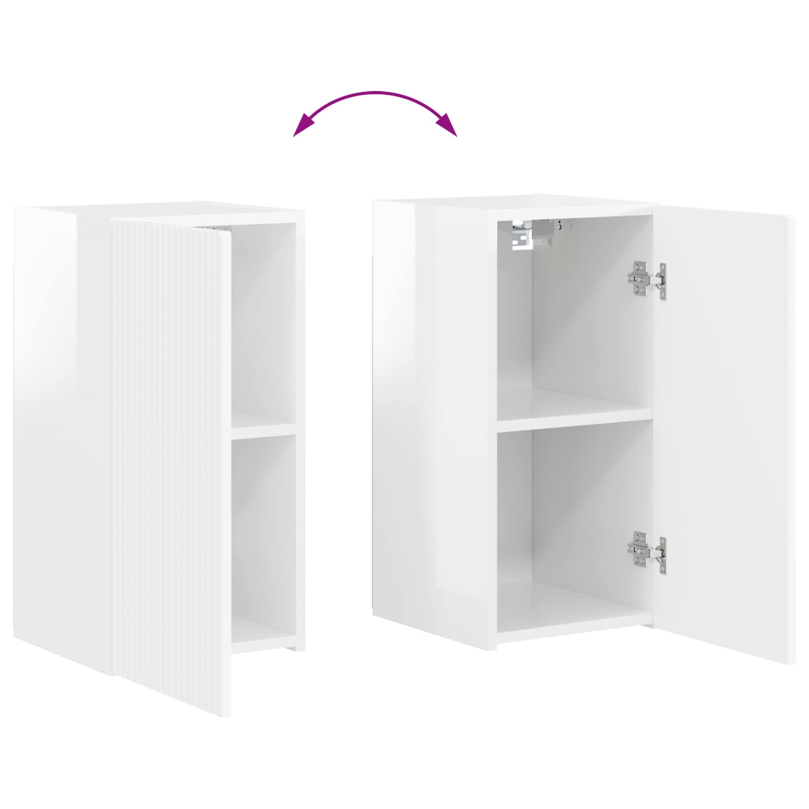 Set TV komoda 4 pcs Visoki sjaj bijela Konstruirano drvo