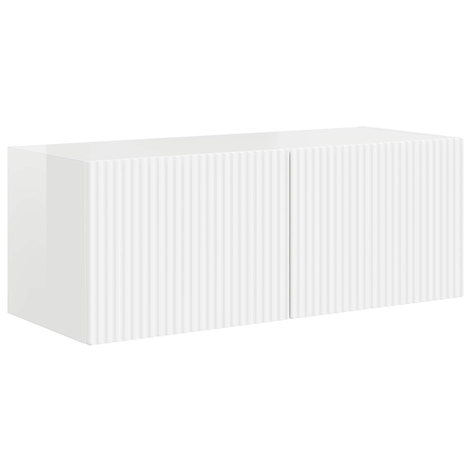 Set TV komoda 4 pcs Visoki sjaj bijela Konstruirano drvo