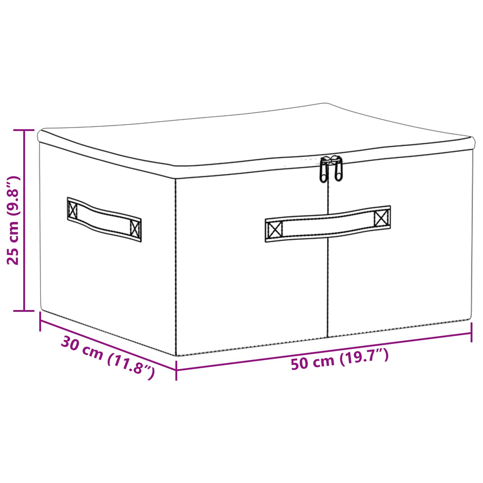 Kutija za spremanje 24 pcs Antracit 50 x 30 x 25 cm