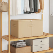 Kutija za spremanje 2 pcs Krem 60 x 43 x 35 cm Netkana tkanina