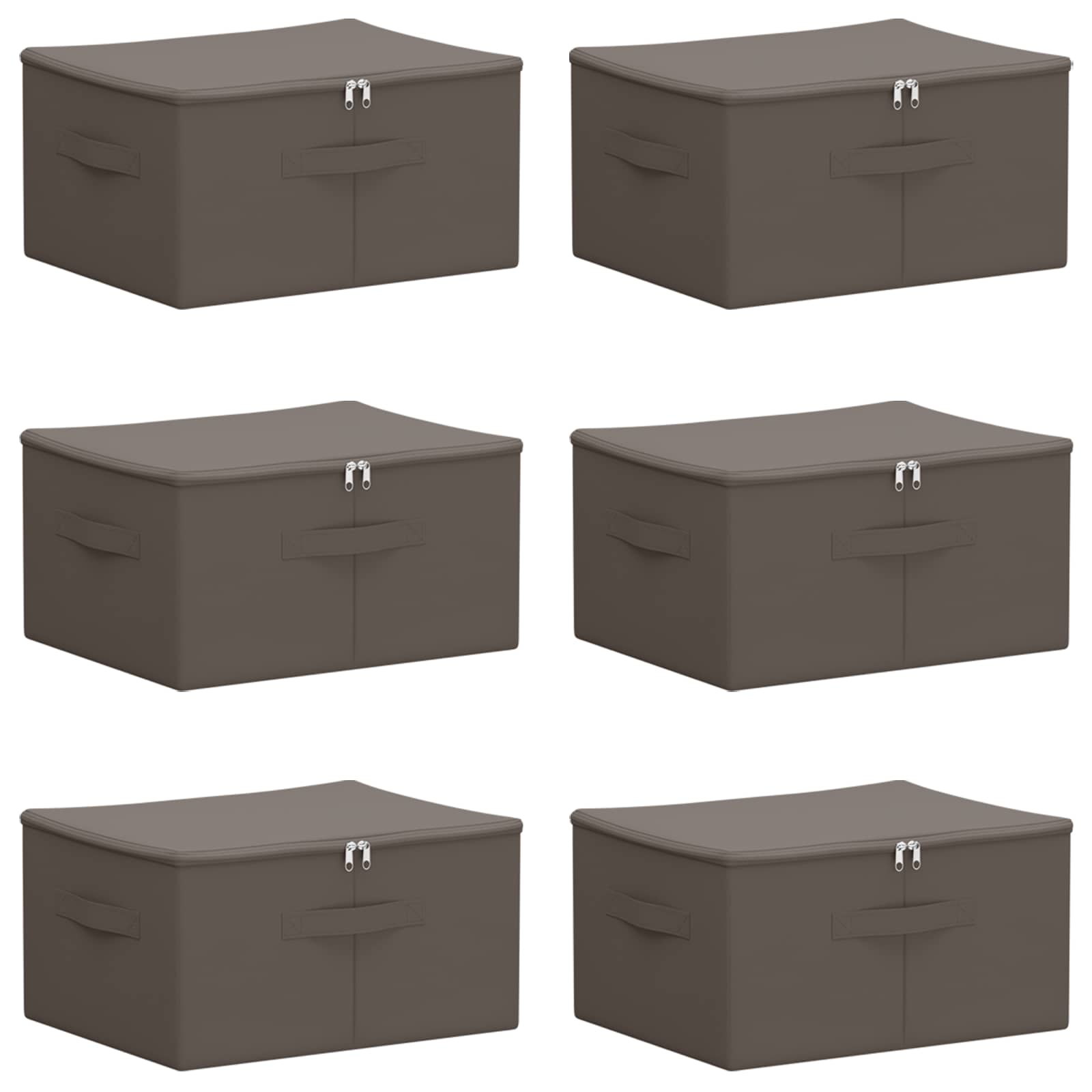 Kutija za spremanje 6 pcs Siva 50 x 30 x 25 cm Netkana tkanina