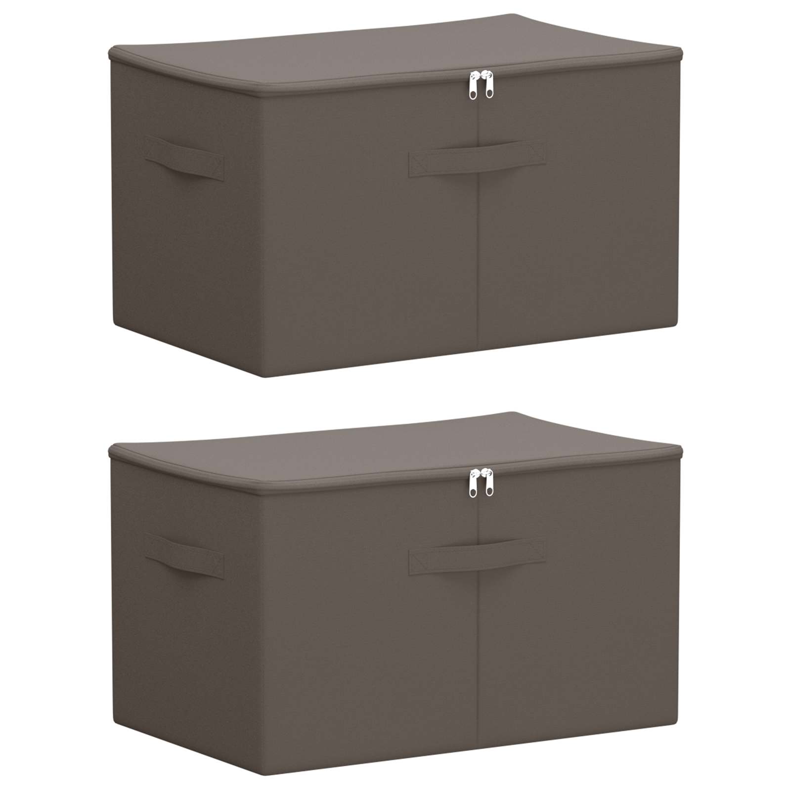 Kutija za spremanje 2 pcs Siva 60 x 43 x 35 cm Netkana tkanina