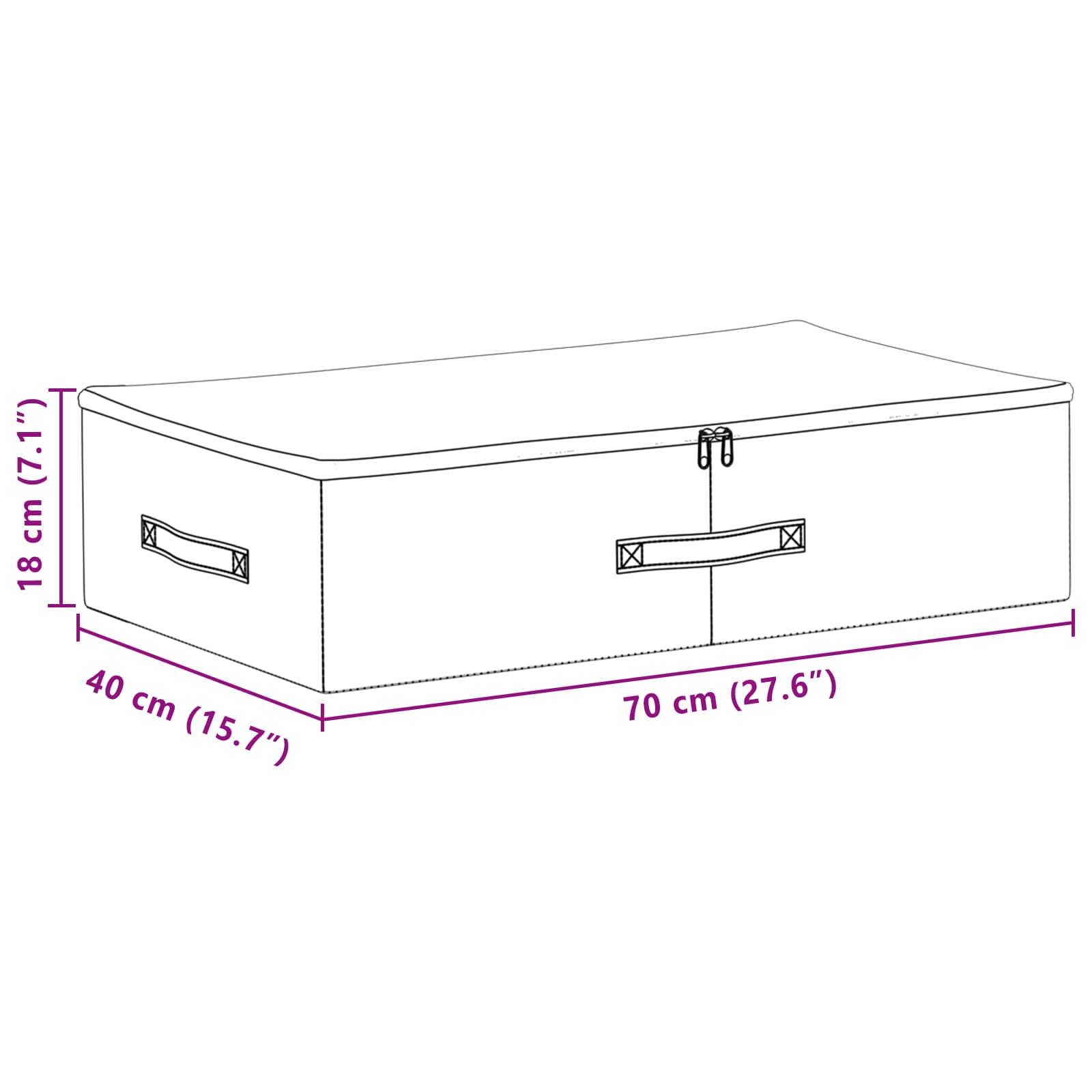 Kutija za spremanje 6 pcs Siva 70 x 40 x 18 cm Netkana tkanina