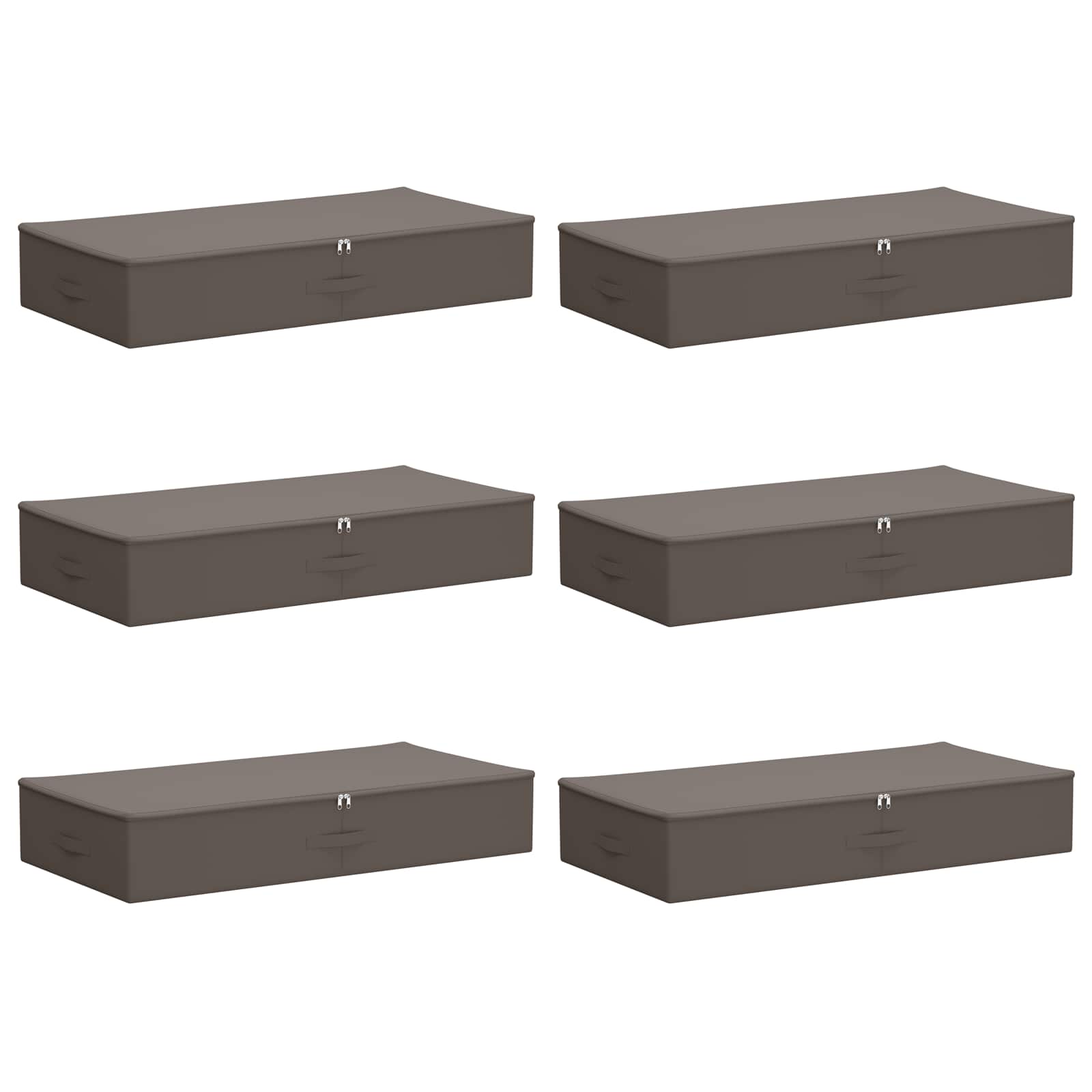 Kutija za spremanje 6 pcs Siva 100 x 50 x 18 cm Netkana tkanina