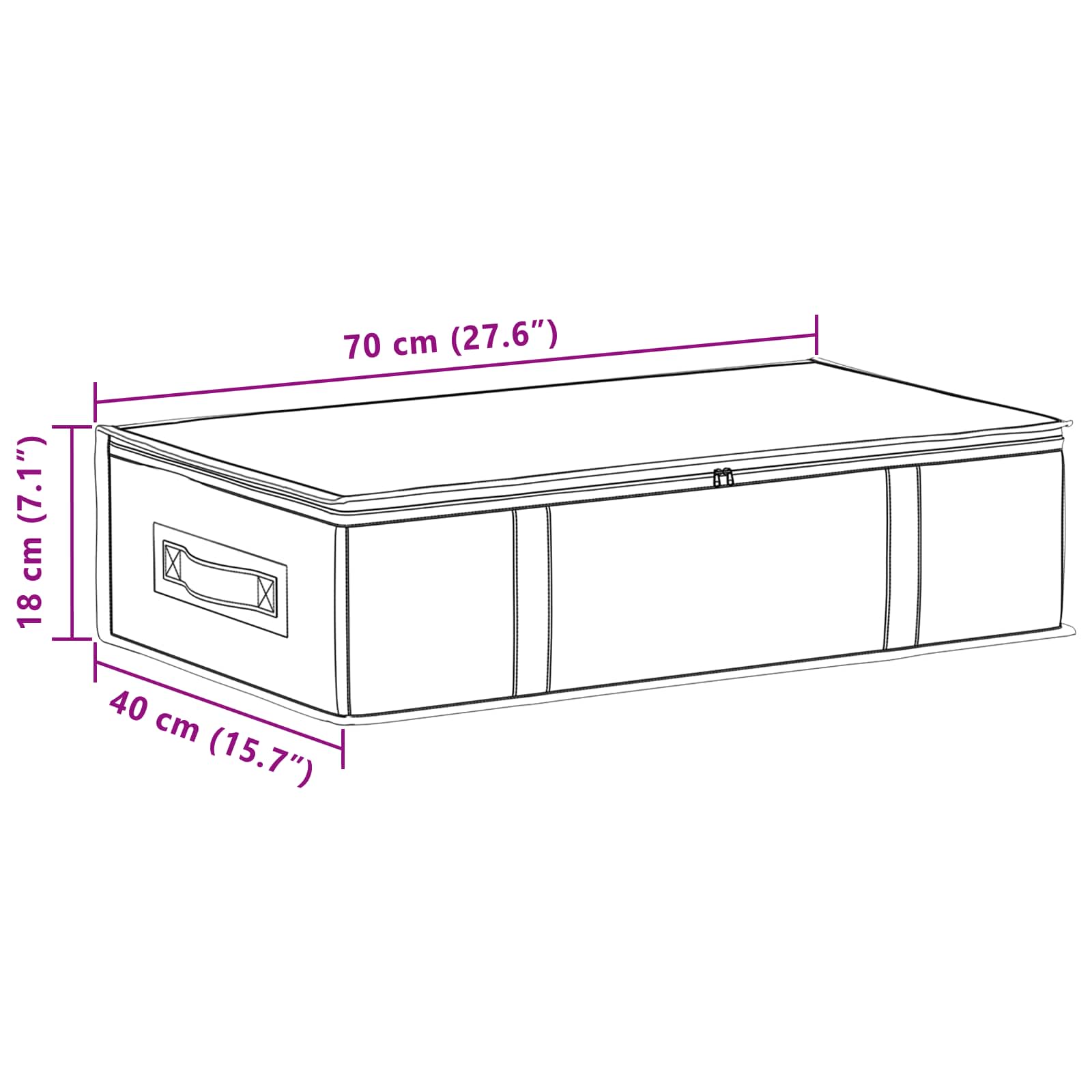 Kutija za pohranu s prozirnim prozorom na vrhu 6 pcs Antracit