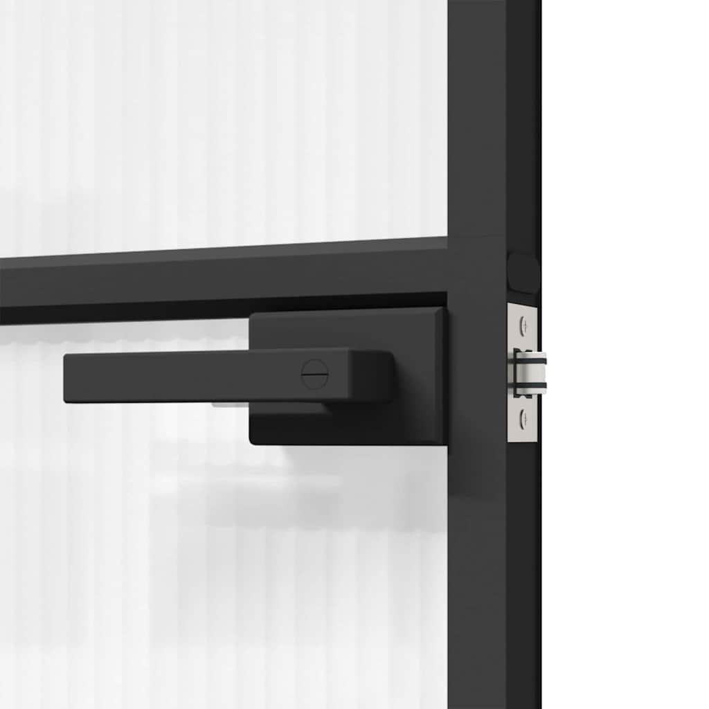Vrata za dom 83 x 201,5 x 3,5 cm Aluminij i kaljeno staklo