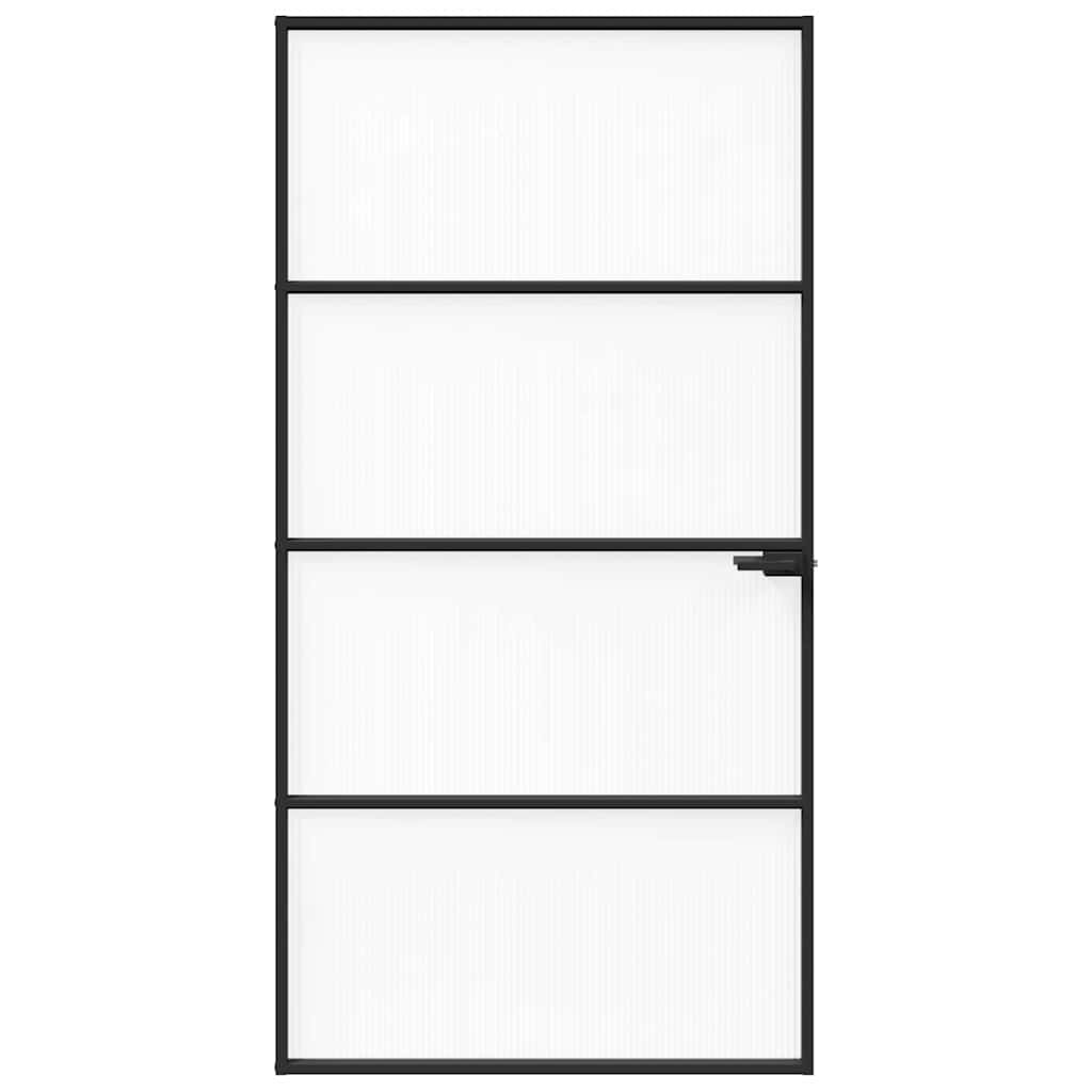 Vrata za dom 102 x 201,5 x 3,5 cm Aluminij i kaljeno staklo