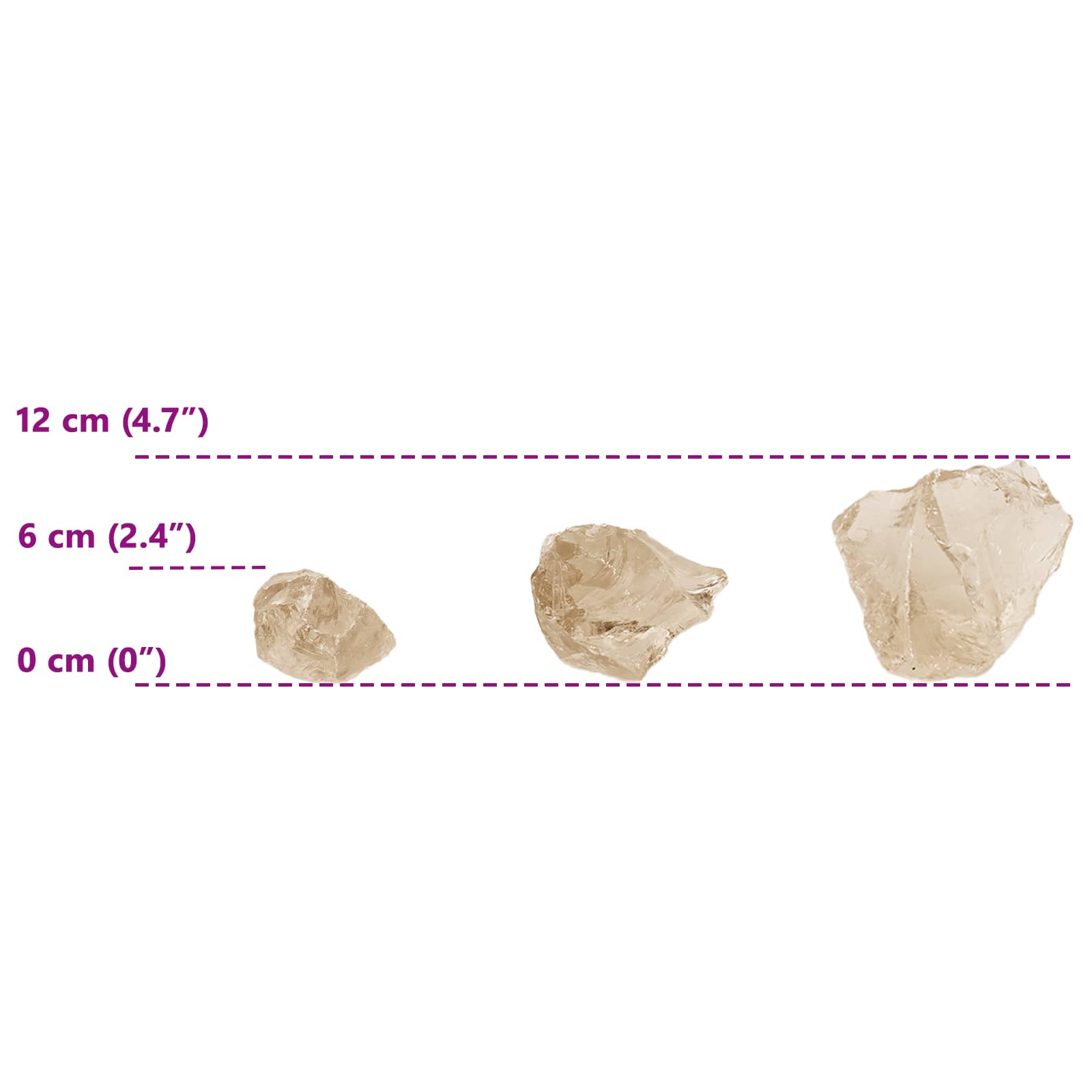 Vrtne kamenčiće Šampanjca 12 cm Stakl