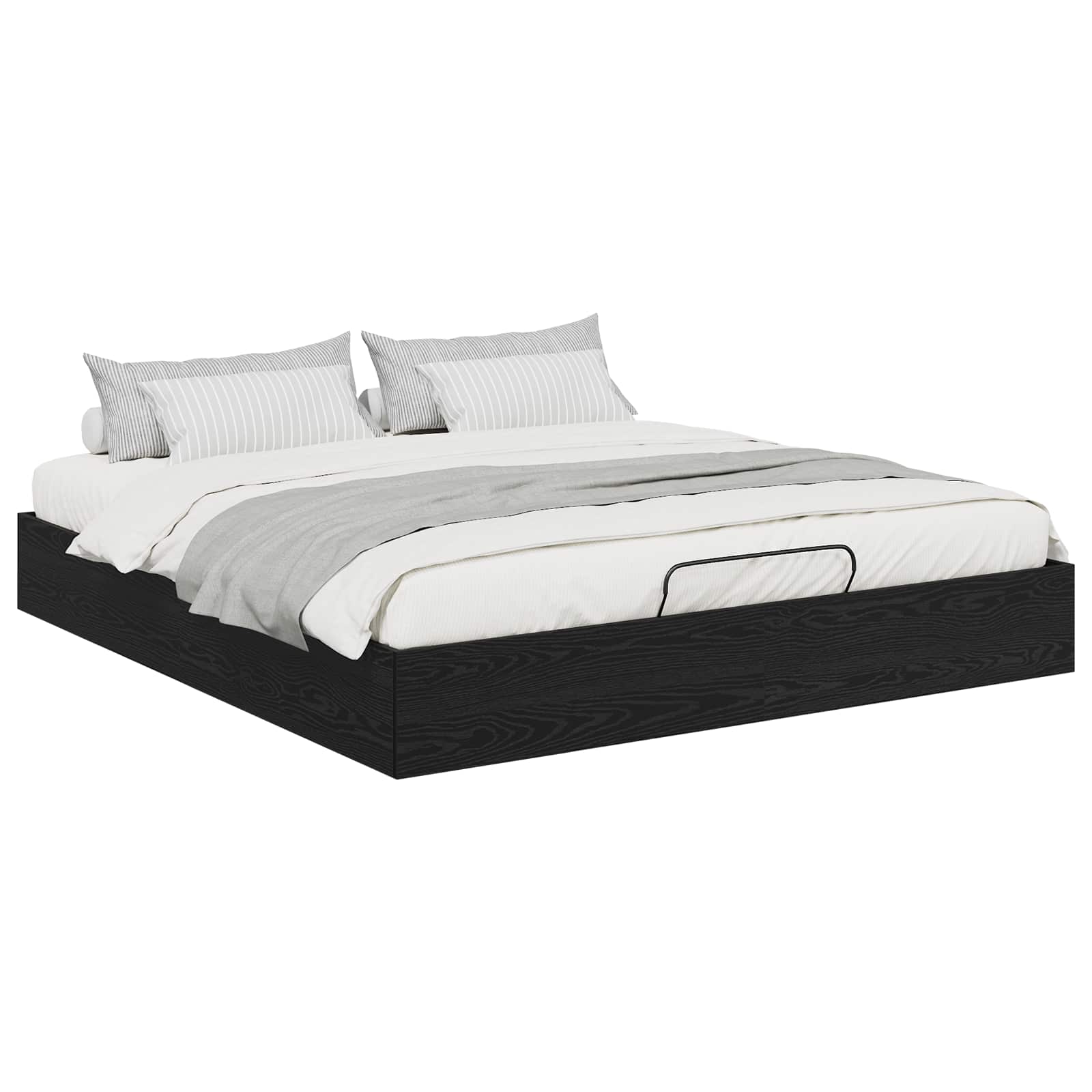 Otomanski krevet s pohranom Crni Hrast 203 x 180 x 25 cm