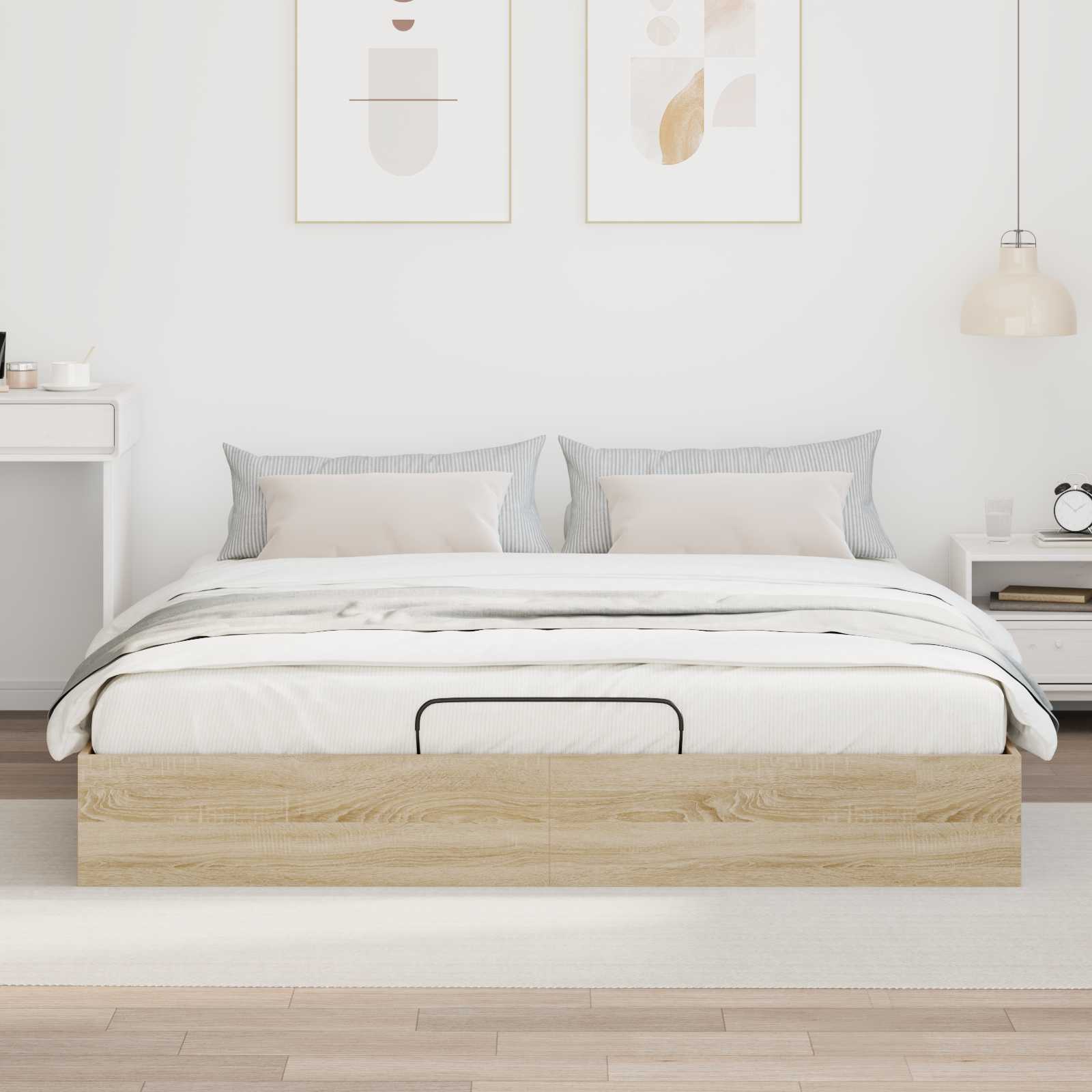 Otomanski krevet s pohranom Sonoma hrast 203 x 180 x 25 cm