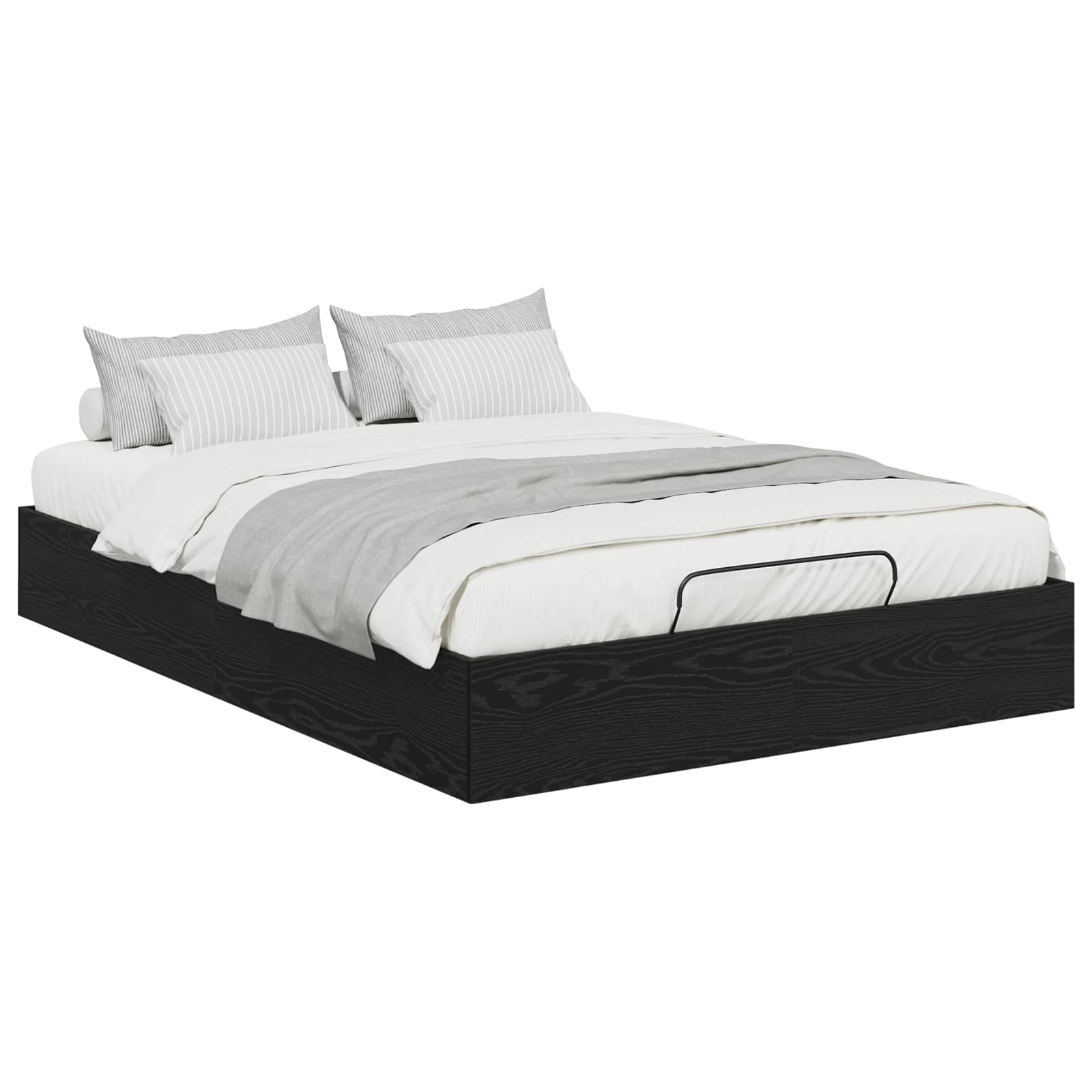 Otomanski krevet s pohranom Crni Hrast 203 x 150 x 25 cm